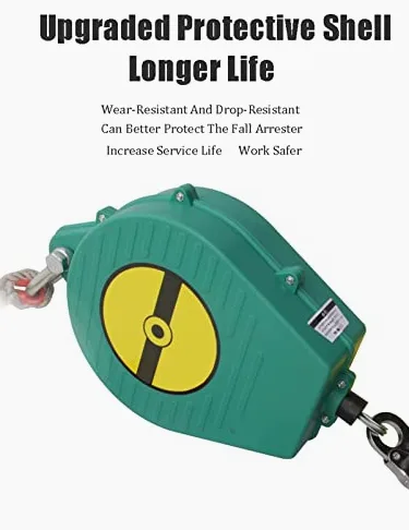 Cuerda de seguridad retráctil para protección contra caídas, línea de vida autorretráctil, dispositivo de protección personal para techos y construcción, capacidad de carga: 150 kg, 7 m (10 m)