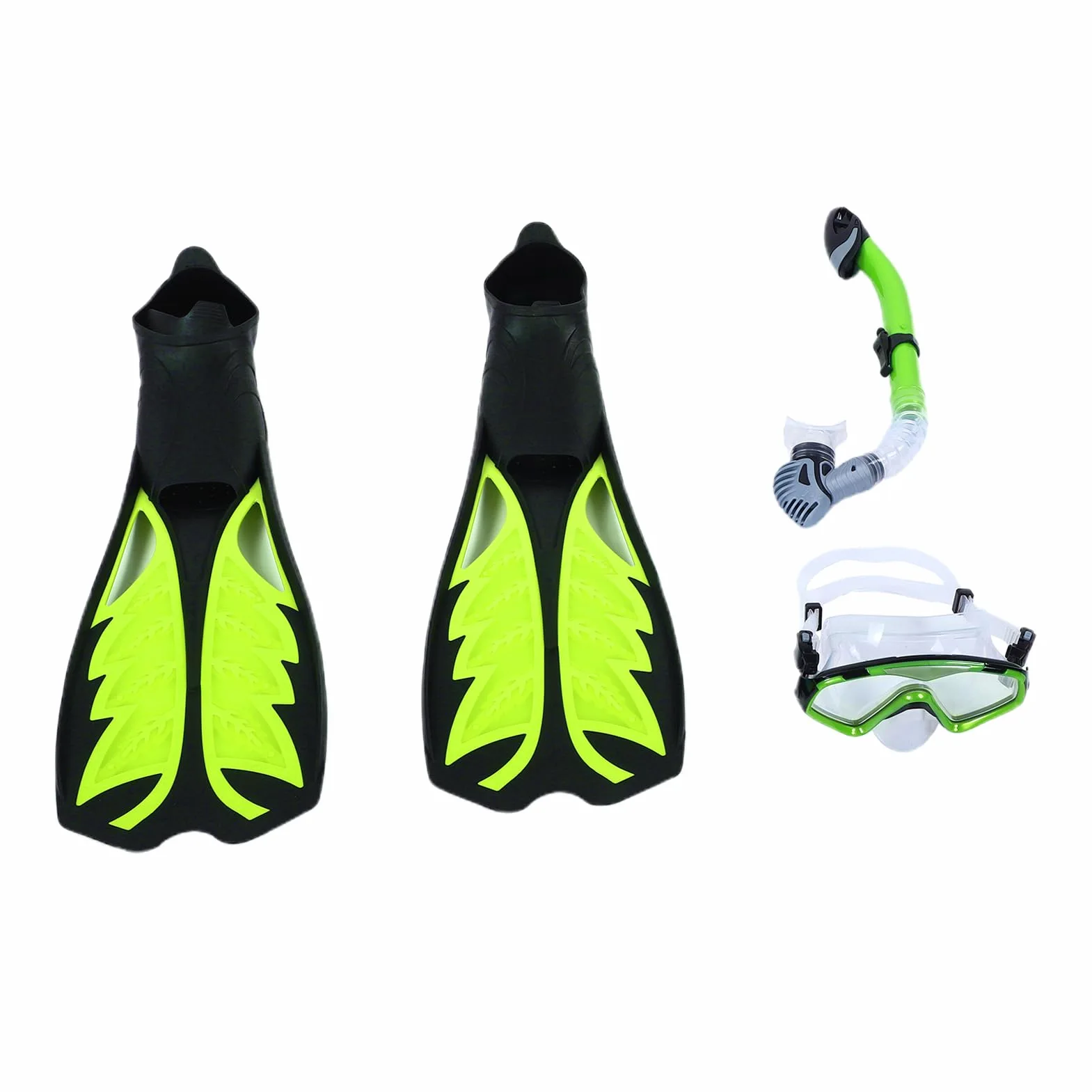 Juego de Snorkel para Adultos, Equipo de Snorkel Profesional con Aletas Ajustables y Máscara a Prueba de Fugas para Exploración Subacuática, Kit de para Natación