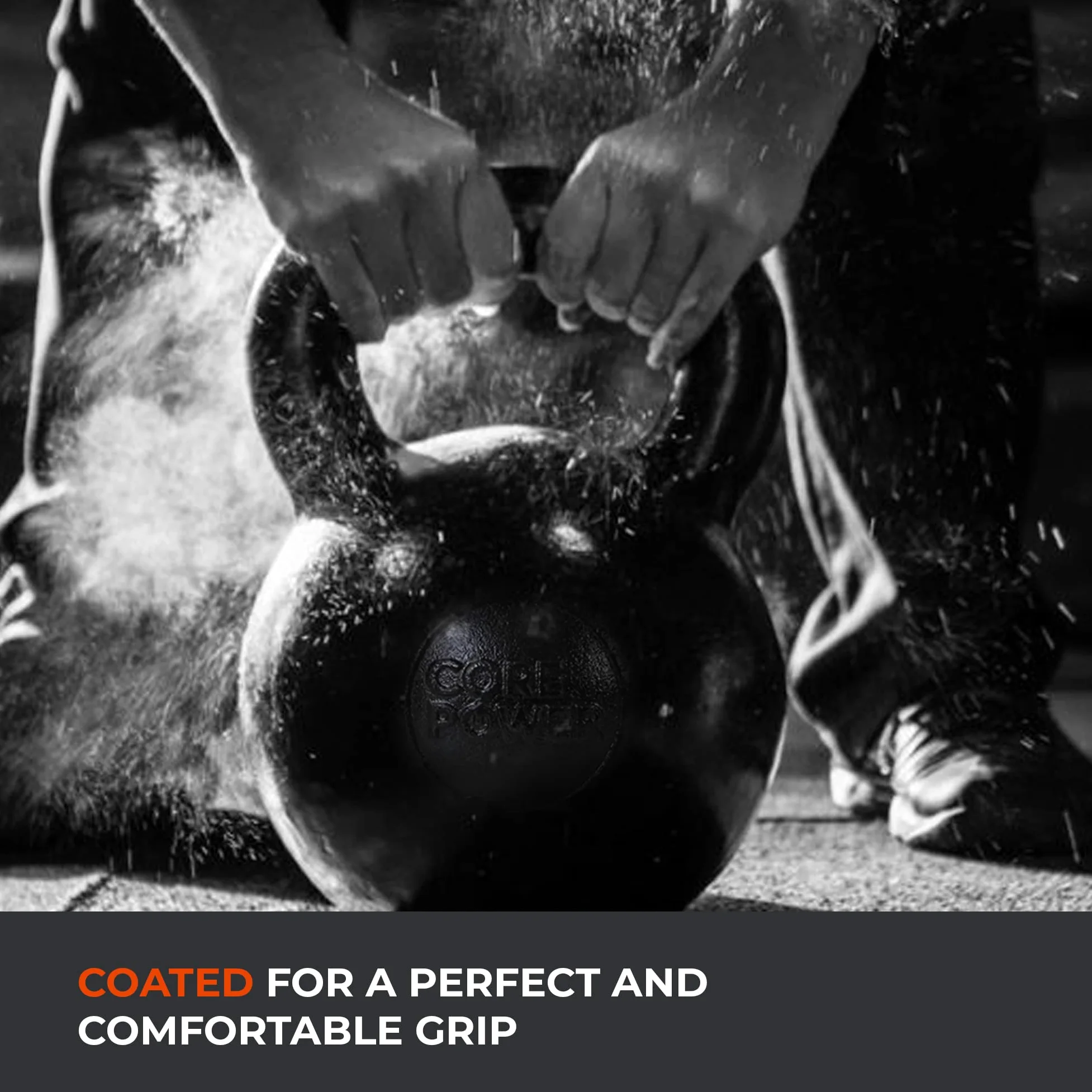 Core-Power Cast Iron Kettlebell 32kg | Kettlebell de Hierro Fundido 4-32kg Gimnasio, Fitness y Crossfit | Huella de Goma para Proteger el Suelo