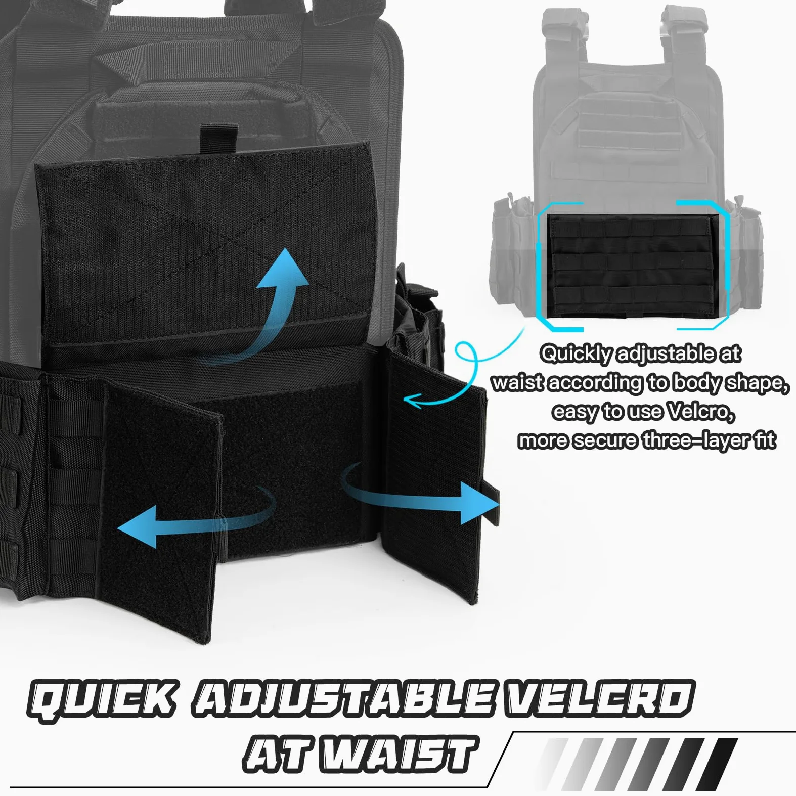 Jueachy Chaleco táctico magnético para hombre: liberación rápida con un botón de desmontaje ligero, sistema Molle para entrenamiento