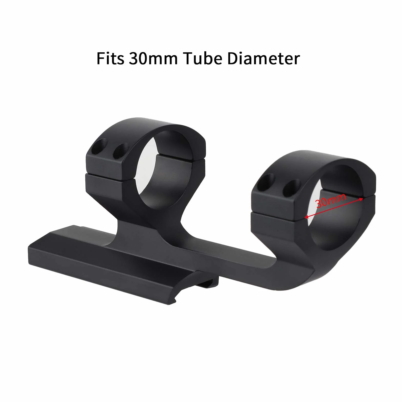 Anillos de Montaje tácticos con Pasador de Tope 30 mm / 25,4 mm Soportes de Desplazamiento de Perfil Delgado para riel Picatinny
