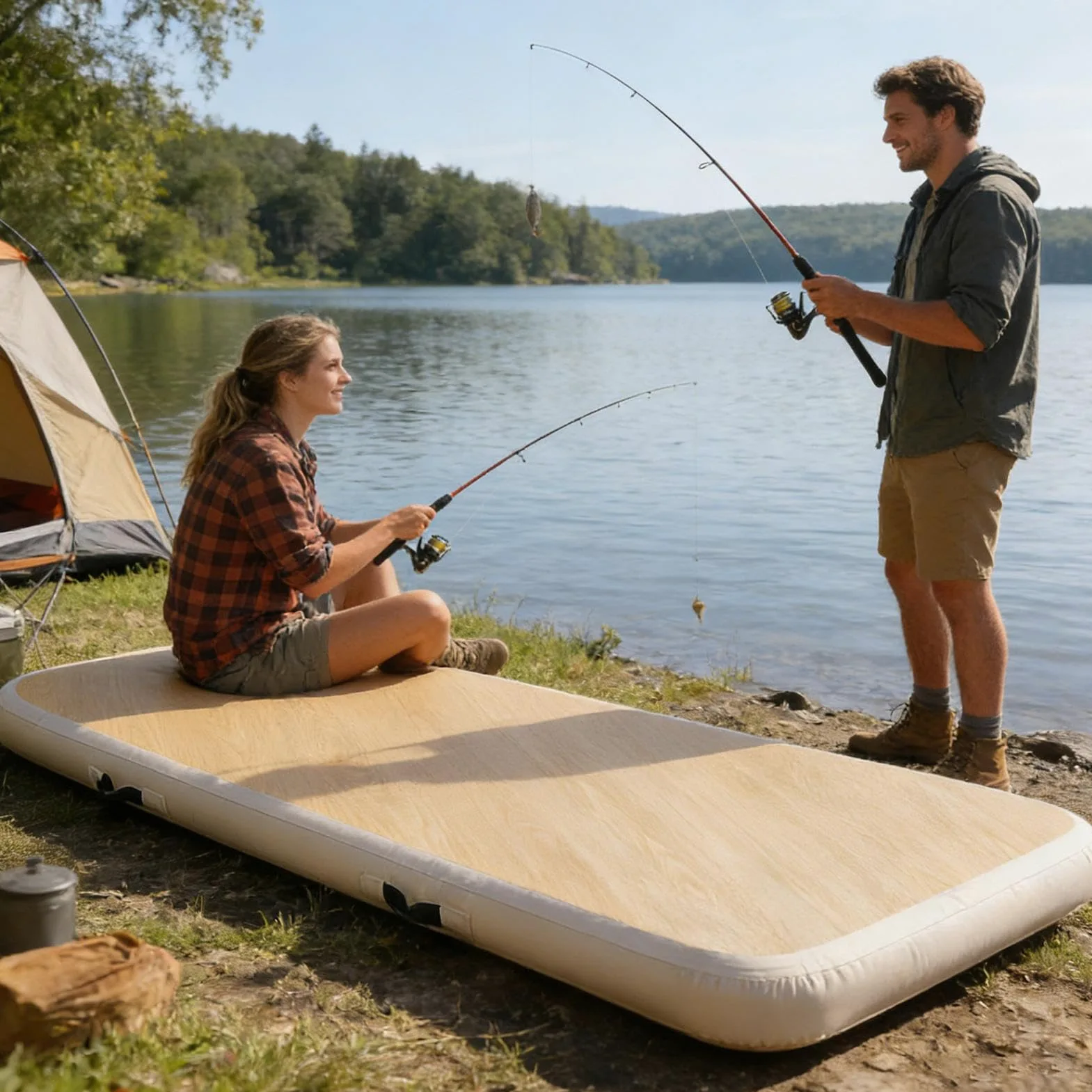 Genérico Colchón Hinchable para Camping Colchoneta Inflable De Dormir | Colchoneta de Aire para Hogar para Aventuras al Aire Libre, Camping, Viajes, Mochilero, Hogar, Picnics y Senderismo