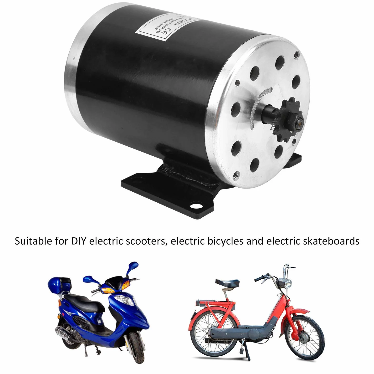 Motor Eléctrico DC 48V 1000W de Alta Velocidad para Bicicletas Eléctricas Scooter
