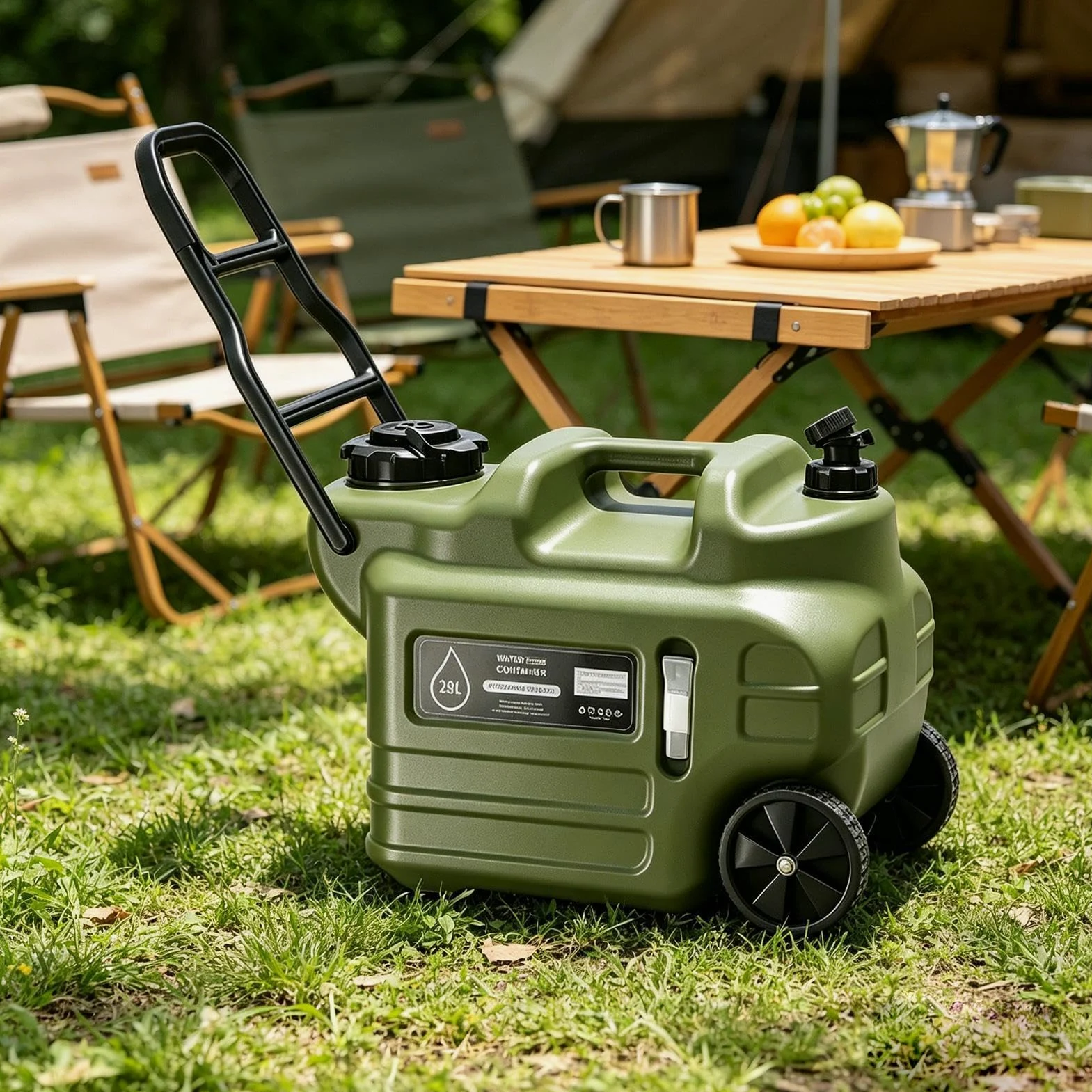 Bidón De Agua Camping 28 L Tanque Portátil A Prueba De Fugas Con Grifo | Bidón De Agua Portátil Para Picnics Coche Senderismo Supervivencia Tormenta Autocaravana Refugio Hidratación