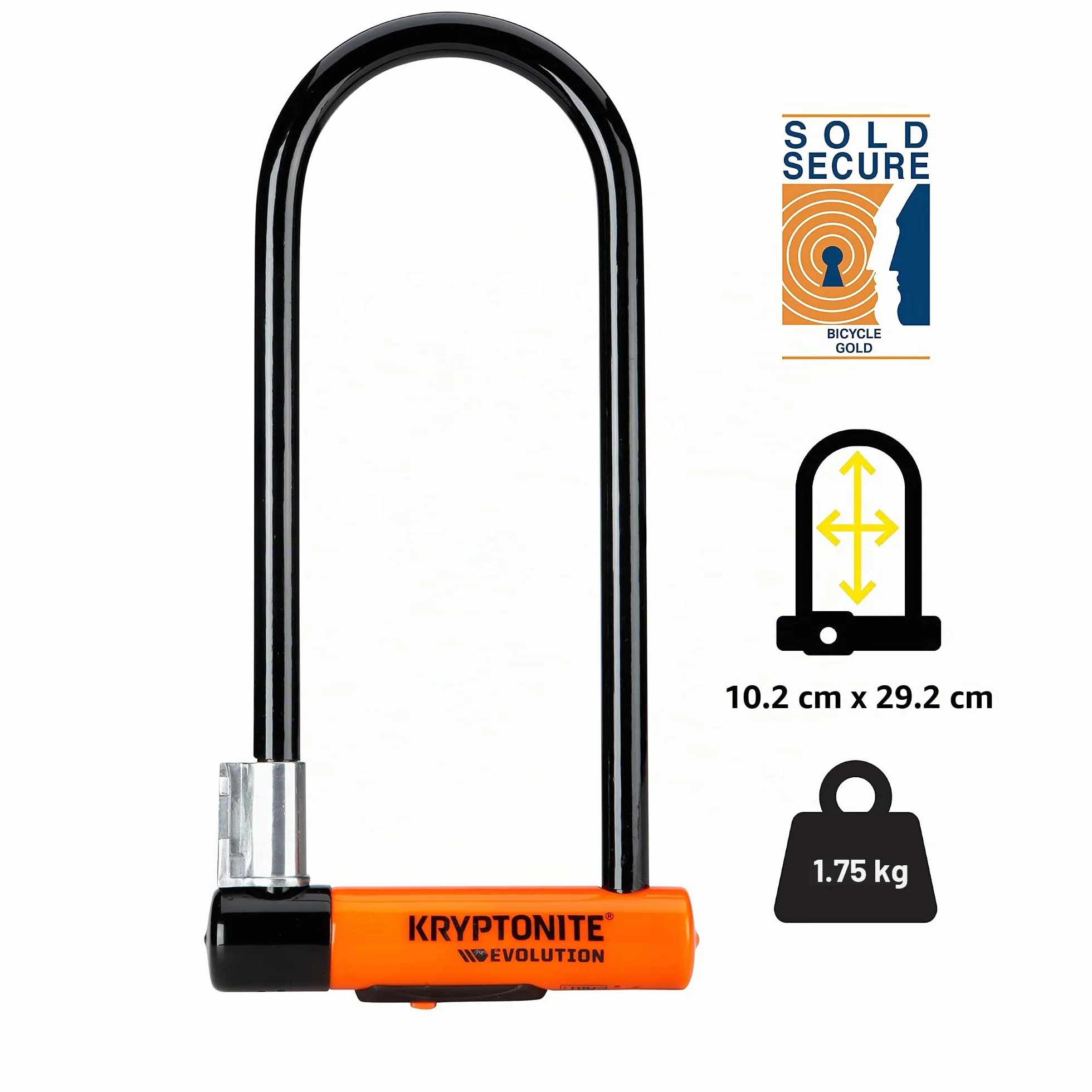 Kryptonite Evolution Series-4 LS Candado de bicicleta resistente con soporte Transit FlexFrame (4 x 11.5 pulgadas)