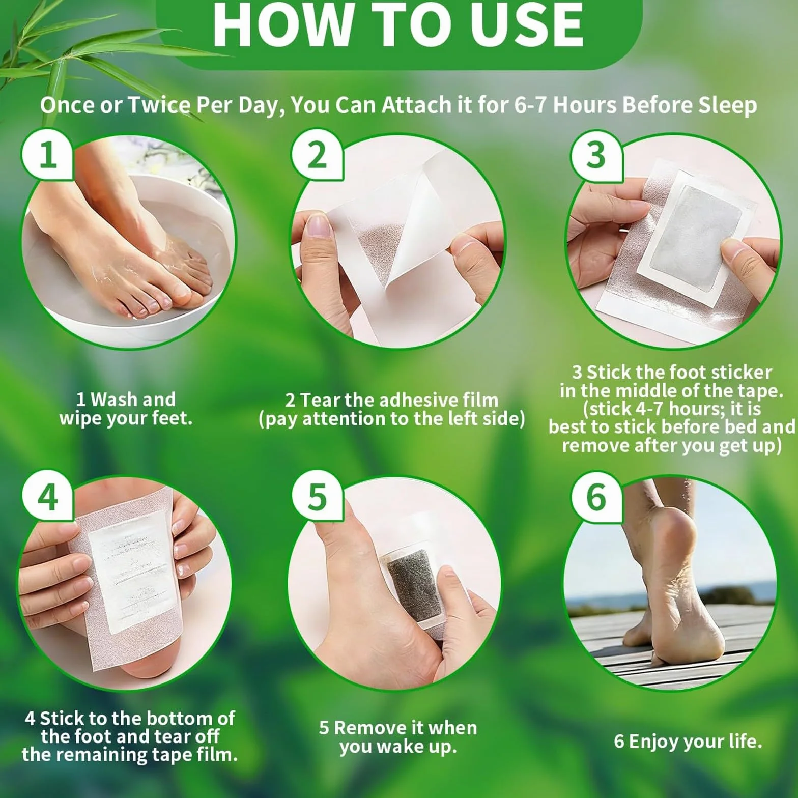 Parches Detox para Pies, Naturales Bambu Ajenjo, Eliminar Toxinas, Alivio Dolor y Estrés, Mejorar el Sueño, 30 Piezas