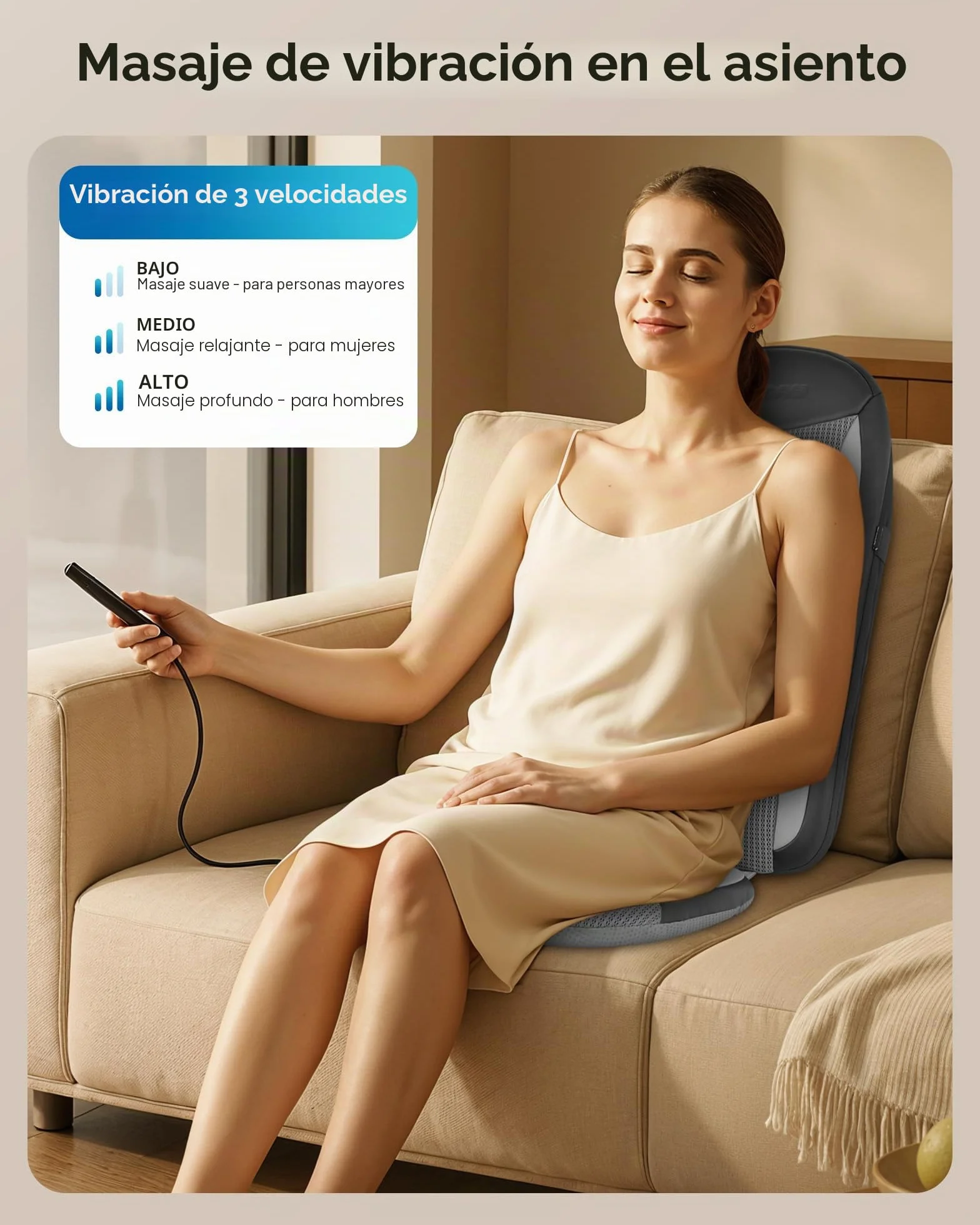 COMFIER Funda de Masajeador de Espalda Shiatsu con Calor para Asiento