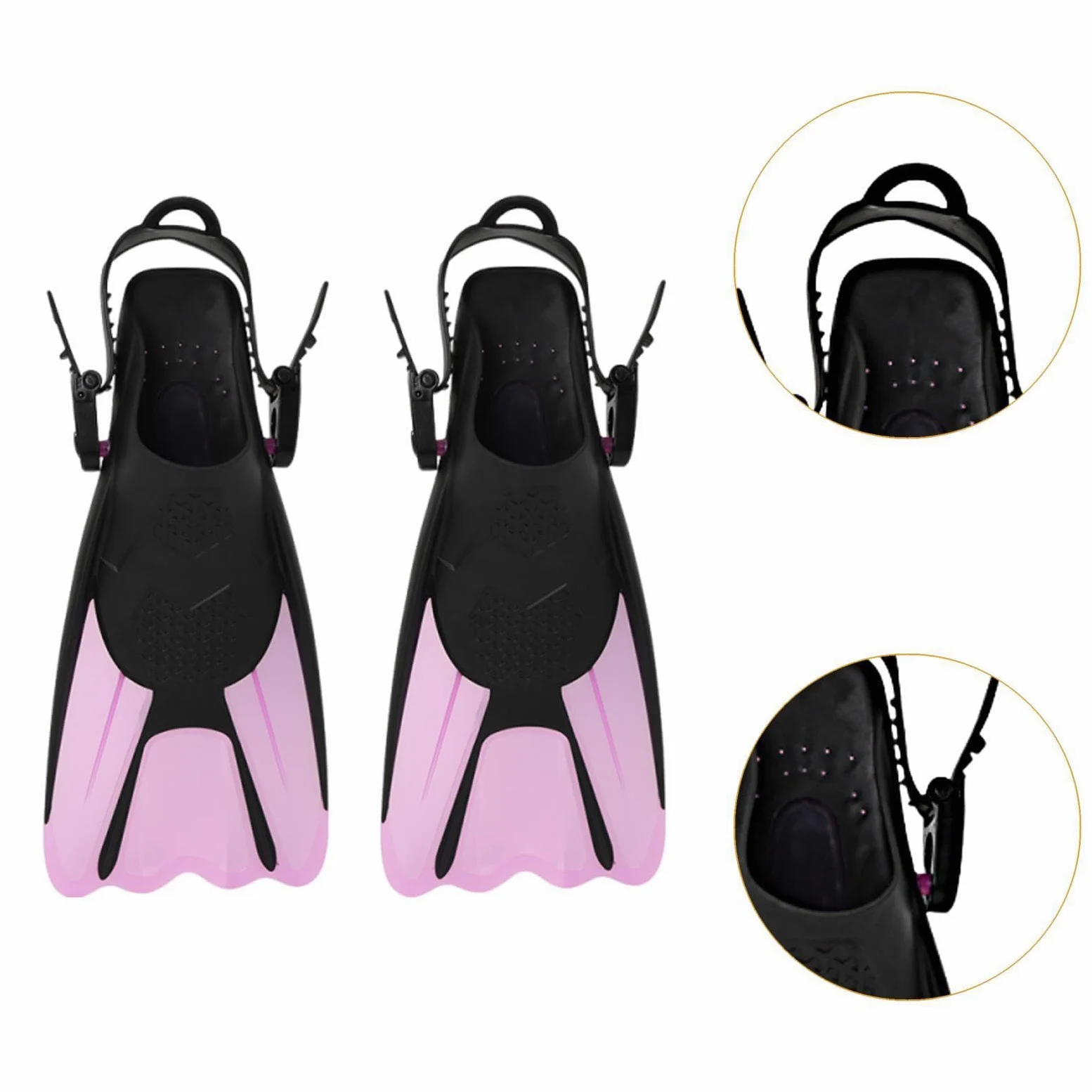 Amagogo Aletas de Buceo, Aletas de Snorkel, de Buceo y Snorkel Resistentes y Ligeras con Correa Ajustable para Viajes.