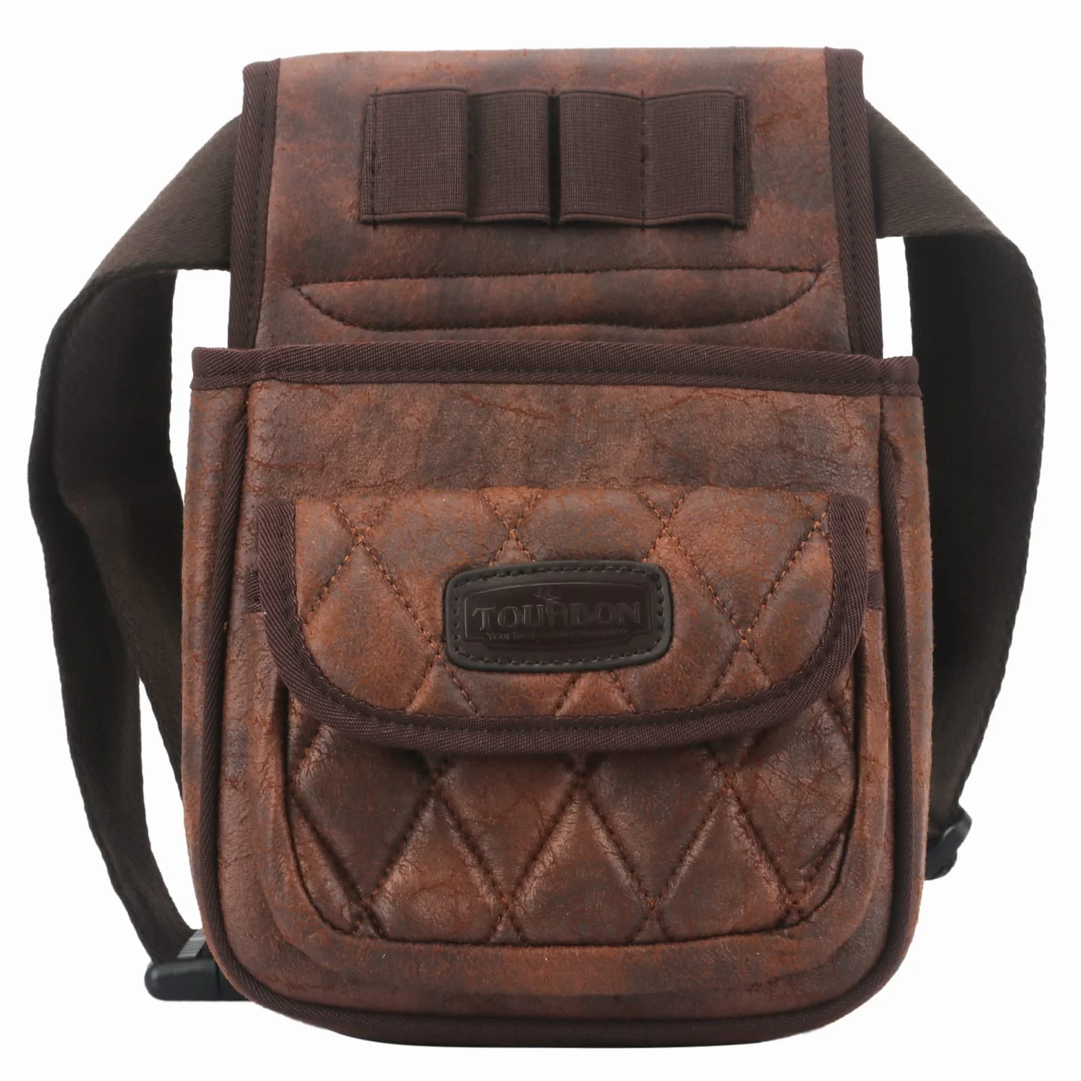 TOURBON Sporting Arcillas Tiro Cuero 50+ Cartucho Shell Bolsa Cintura Munición Bolsa