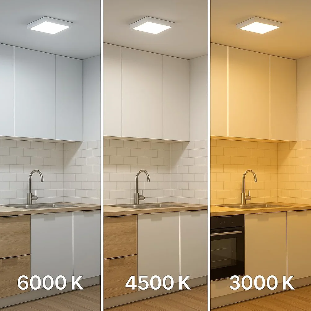 Ledme Panel de Superficie Serie Slim Cuadrado 25W 2500lm Luz Cálida 3000k IP20 Lámpara de techo