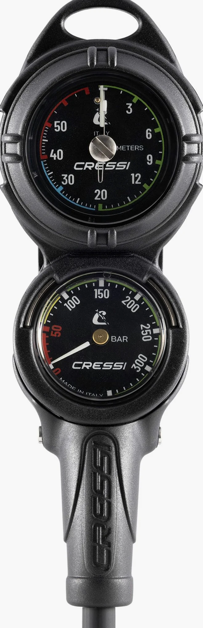 Cressi Console PD2 Pressure+Depth Gauge Vale 300 C Black m/Bar - Consola de Buceo, manómetro Bar+profundímetro métrico, Negro, Talla única, Unisex