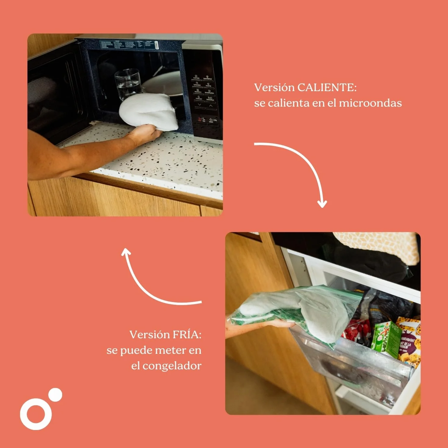 doomoo Almohadilla Térmica Snoggy Mom - Forma ergonómica, Sand, para aliviar dolor menstrual, endometriosis y posparto, caliente o fría