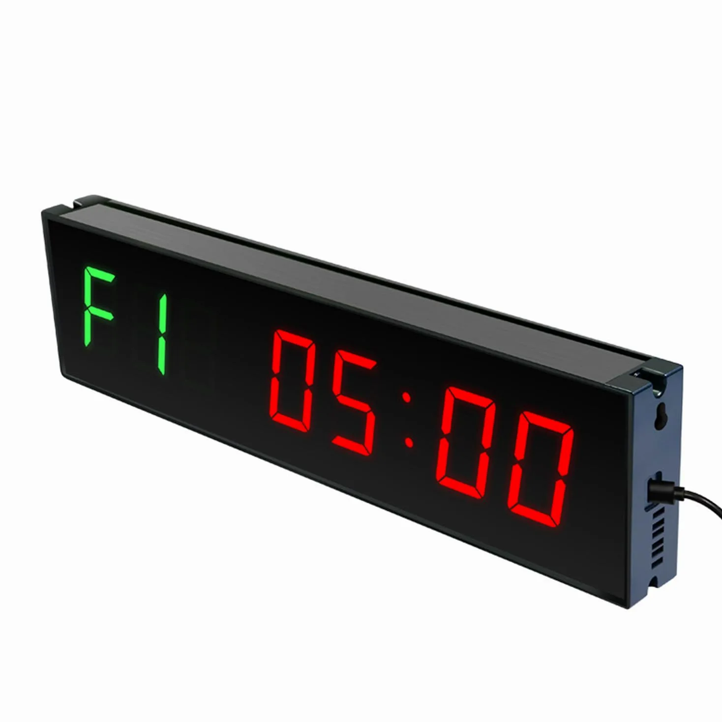 Reloj despertador digital de pared de 12 pulgadas para entrenamiento de intervalos con cronómetro de cuenta regresiva/arriba, temporizador de intervalo de gimnasio, control remoto Tabata EMOM para