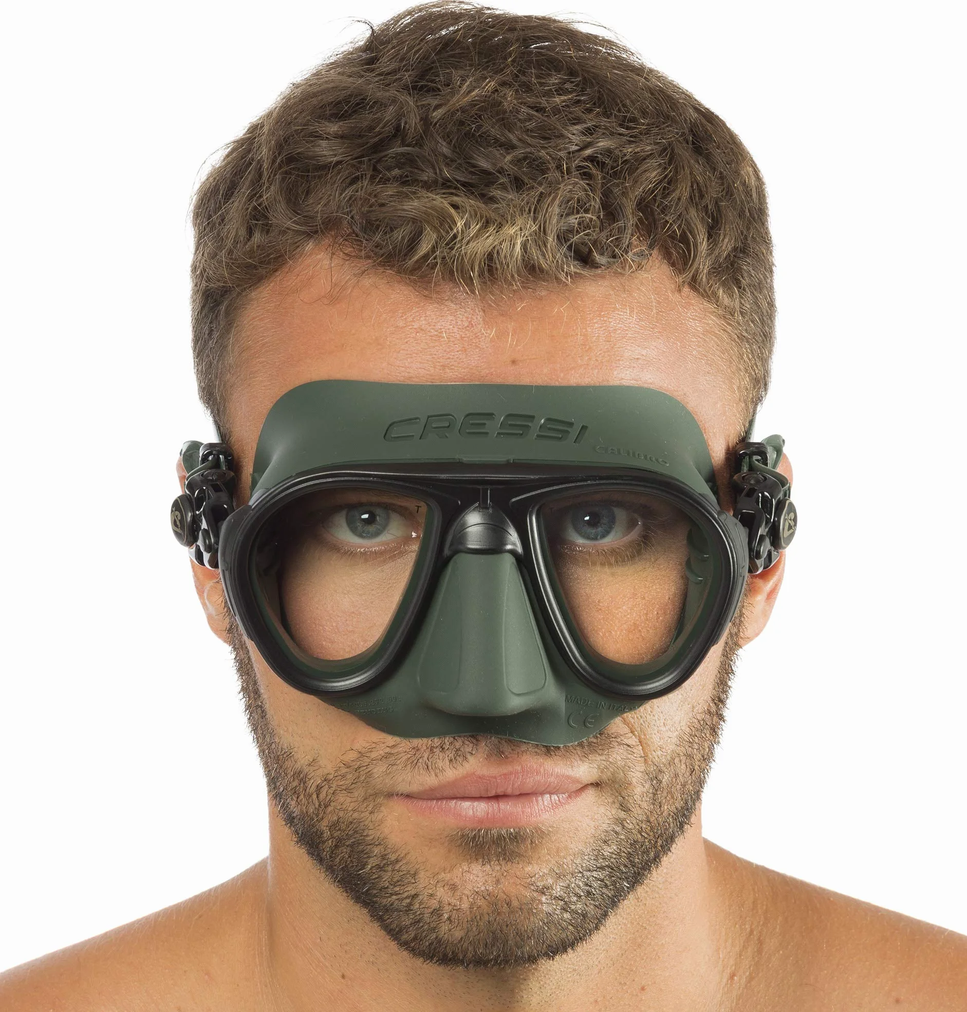 Cressi Calibro Máscara polyvalent para Buceo, apnea Avanzada y submarina Fishing, Unisex Adulto, Verde, Talla única + Mexico Tubo de Snorkel, Unisex-Adult, Negro, Un tamaño