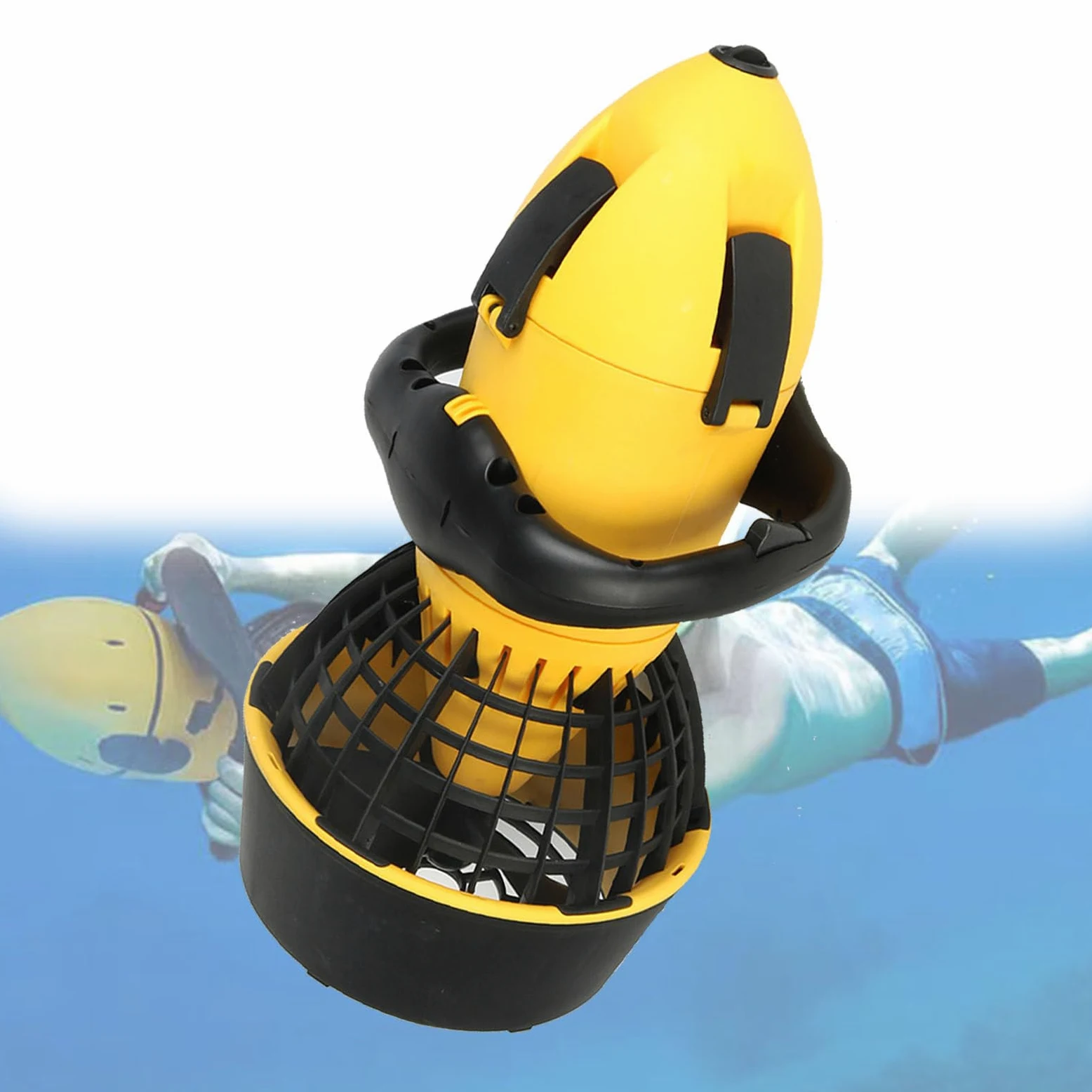 Scooter subacuático Compacto y Ligero, Scooter eléctrico subacuático de 500 W, hélice subacuática de Doble Velocidad, Scooter de Buceo, para Adultos, Piscina, Buceo, esnórquel