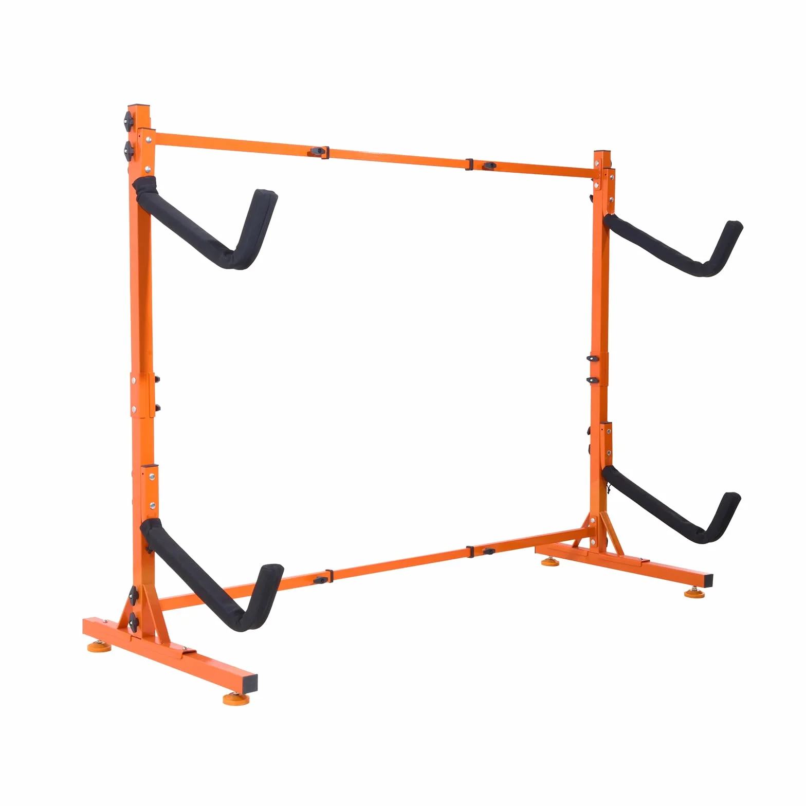 VEVOR Soporte para Kayak Independiente, 2 Piezas de Capacidad, Porta Kayak, Remo para Canoa, Soporte para Tabla de Remo de Acero Resistente con Brazos Acolchados, Ancho Ajustable, Carga 79 kg
