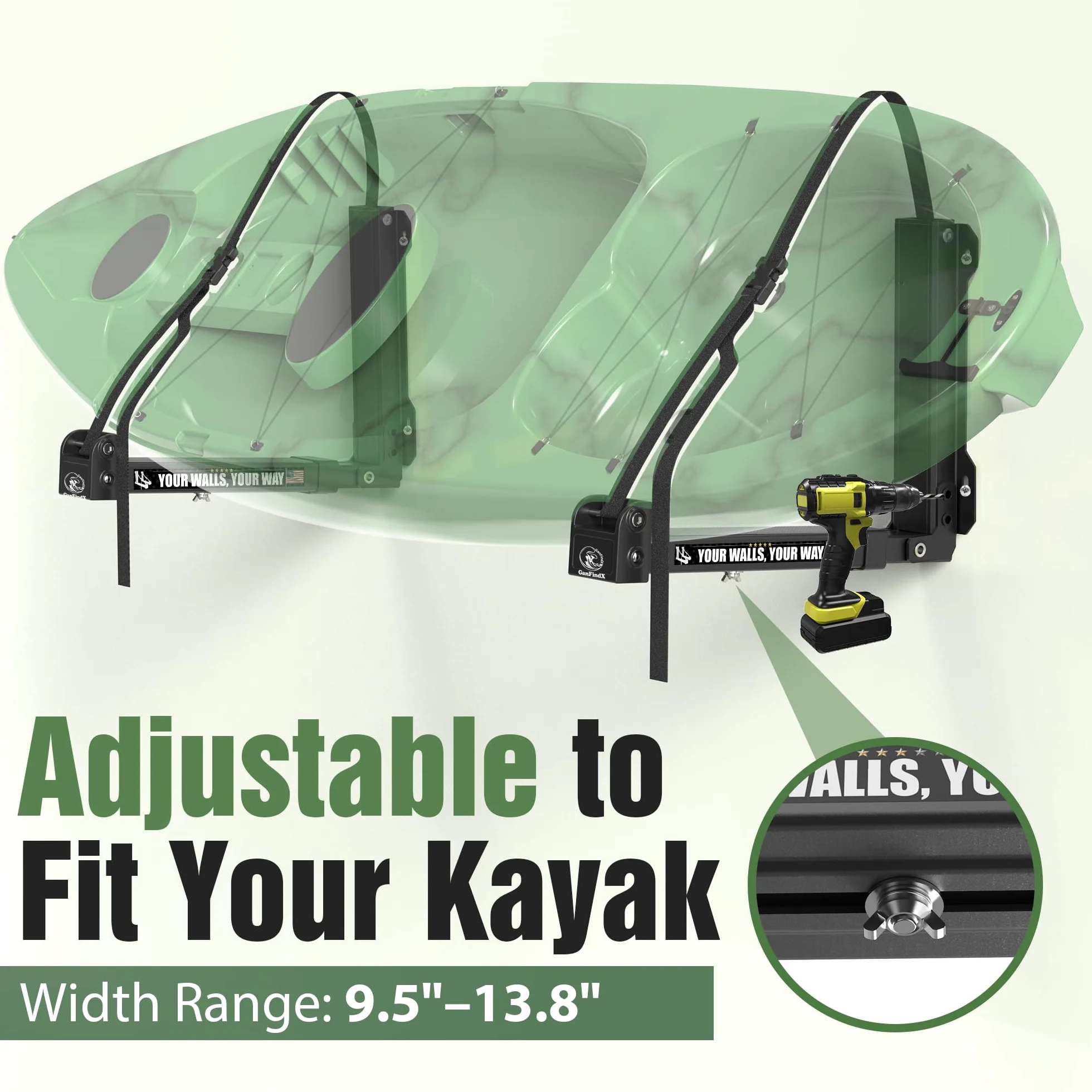 Soporte de Pared para Kayak Adulto GanFindX Wall Mount-200