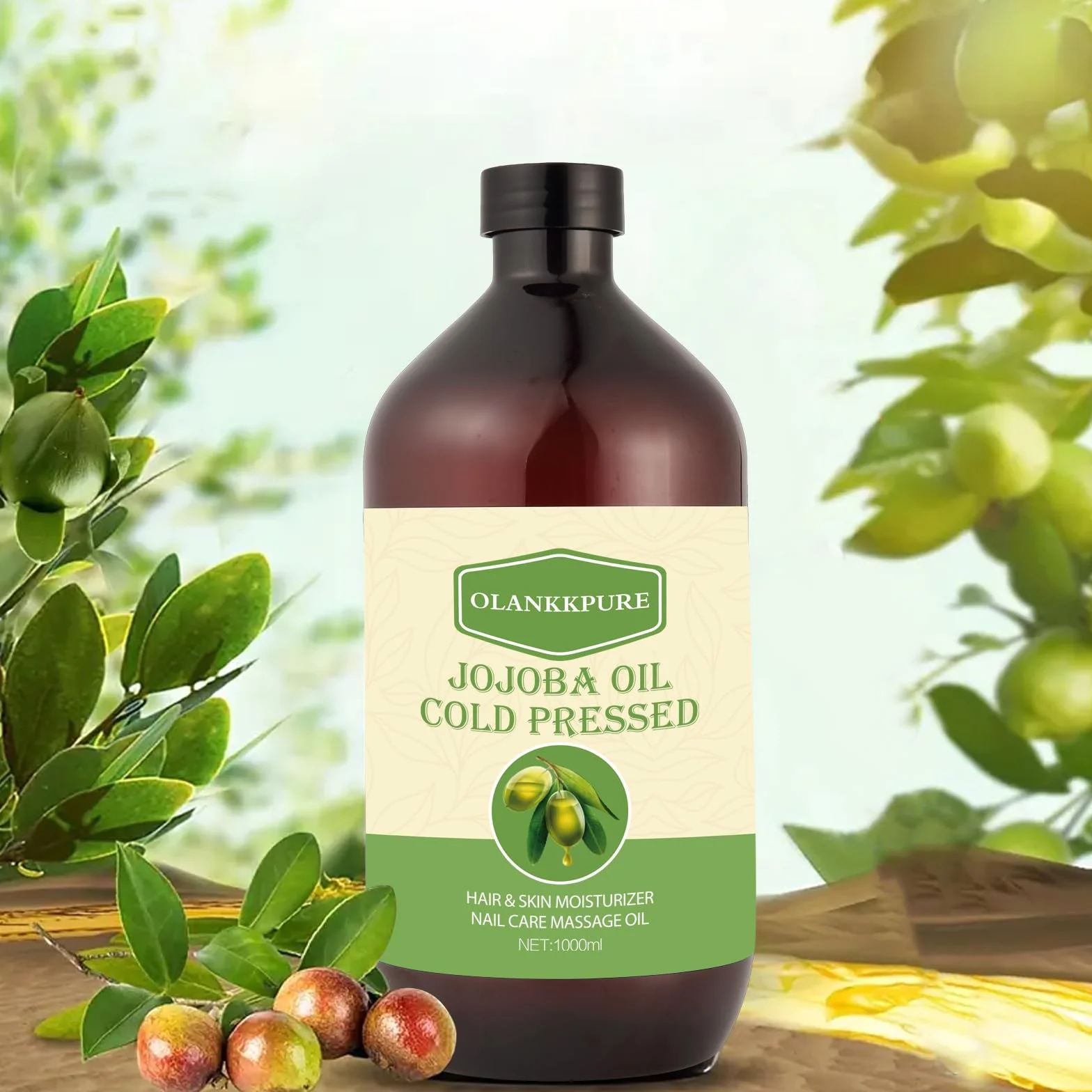 Aceite Portador de Jojoba 100% Puro Prensado en Frío 1000 ml
