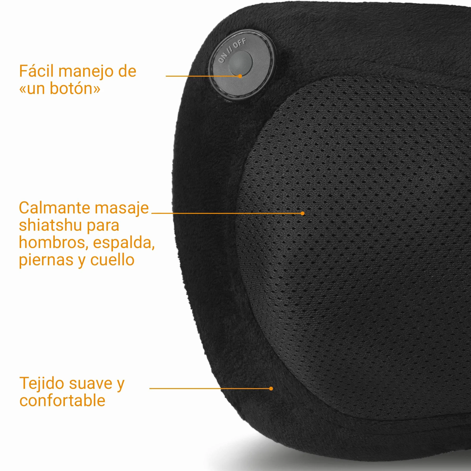 medisana MC 200 Cojín de masaje Shiatsu con calor, 4 cabezales giratorios, luz roja