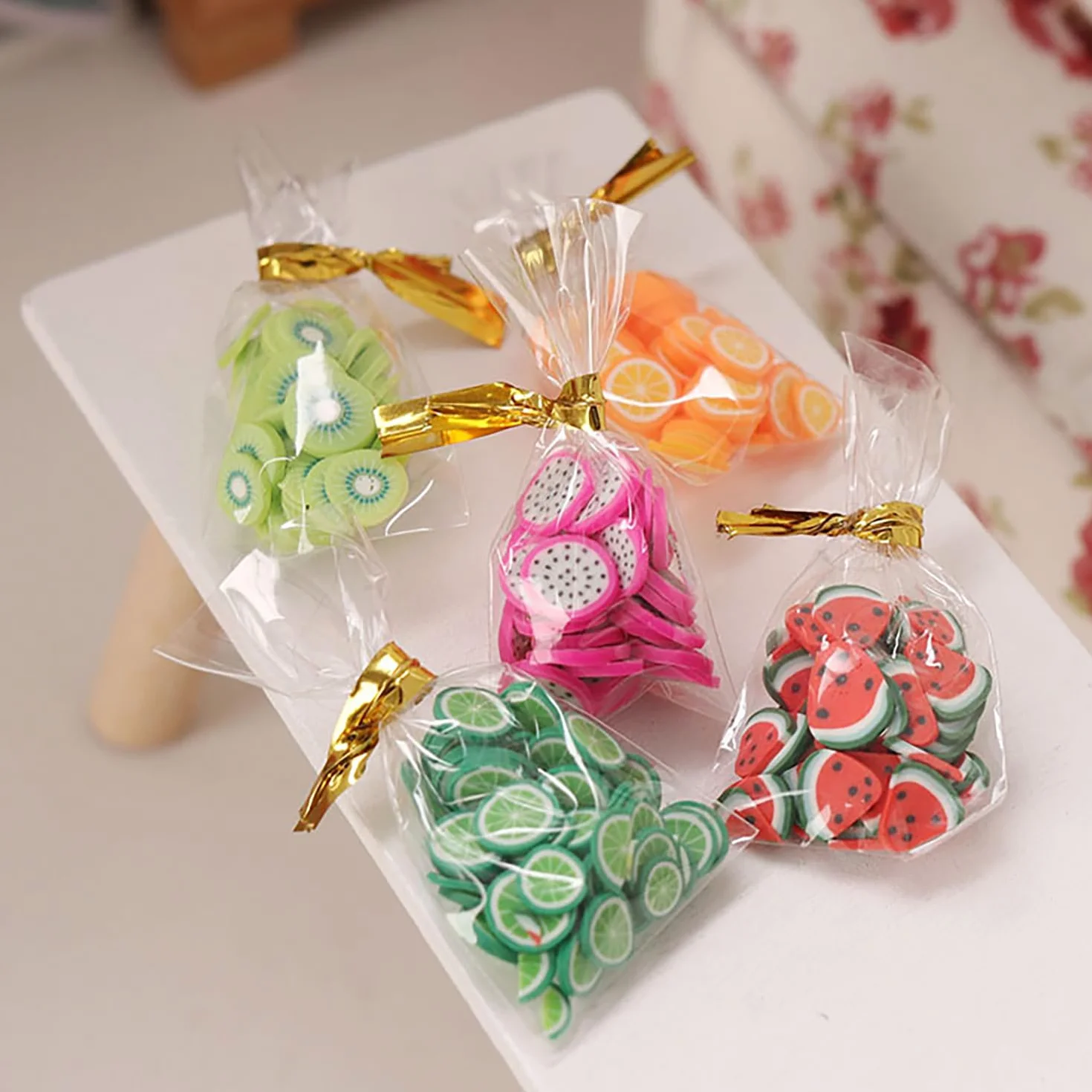 Bolsas De Celofán 10 x 16 cm Transparentes para Regalos con Cintas Metálicas 100 Piezas
