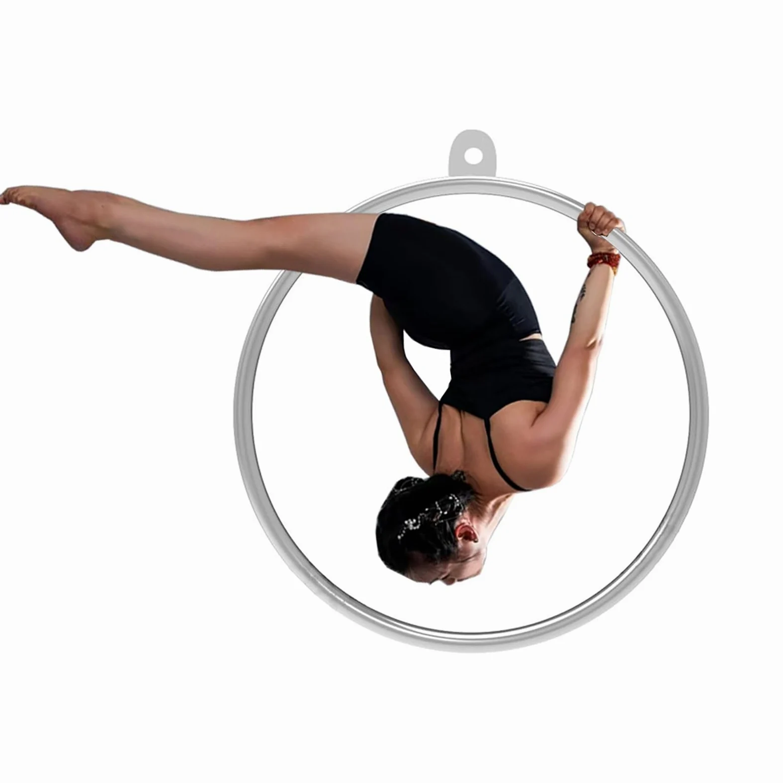 Aro aéreo grande para gimnasio en casa, estudio de baile, anillo de lira de un solo punto para niños y adultos, anillo de yoga aéreo para pérdida de peso y gimnasia