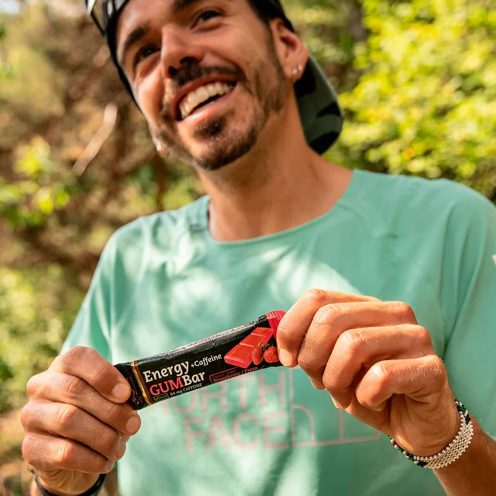 Crown Sport Nutrition Energy GUM Bar Barrita Energética de Gominola con Carbohidratos, Sales y Aminoácidos Vegana