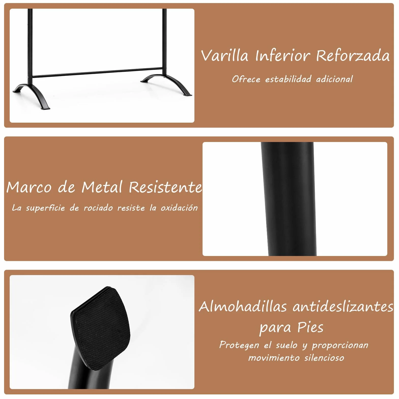 GOPLUS Barras de Ballet Portátil de 122 CM, Barra de Baile Independiente con Alturas Ajustables de 4 Posiciones, 2 Barras de Madera Maciza, Marco de Metal Resistente, Doble Barra de Ballet
