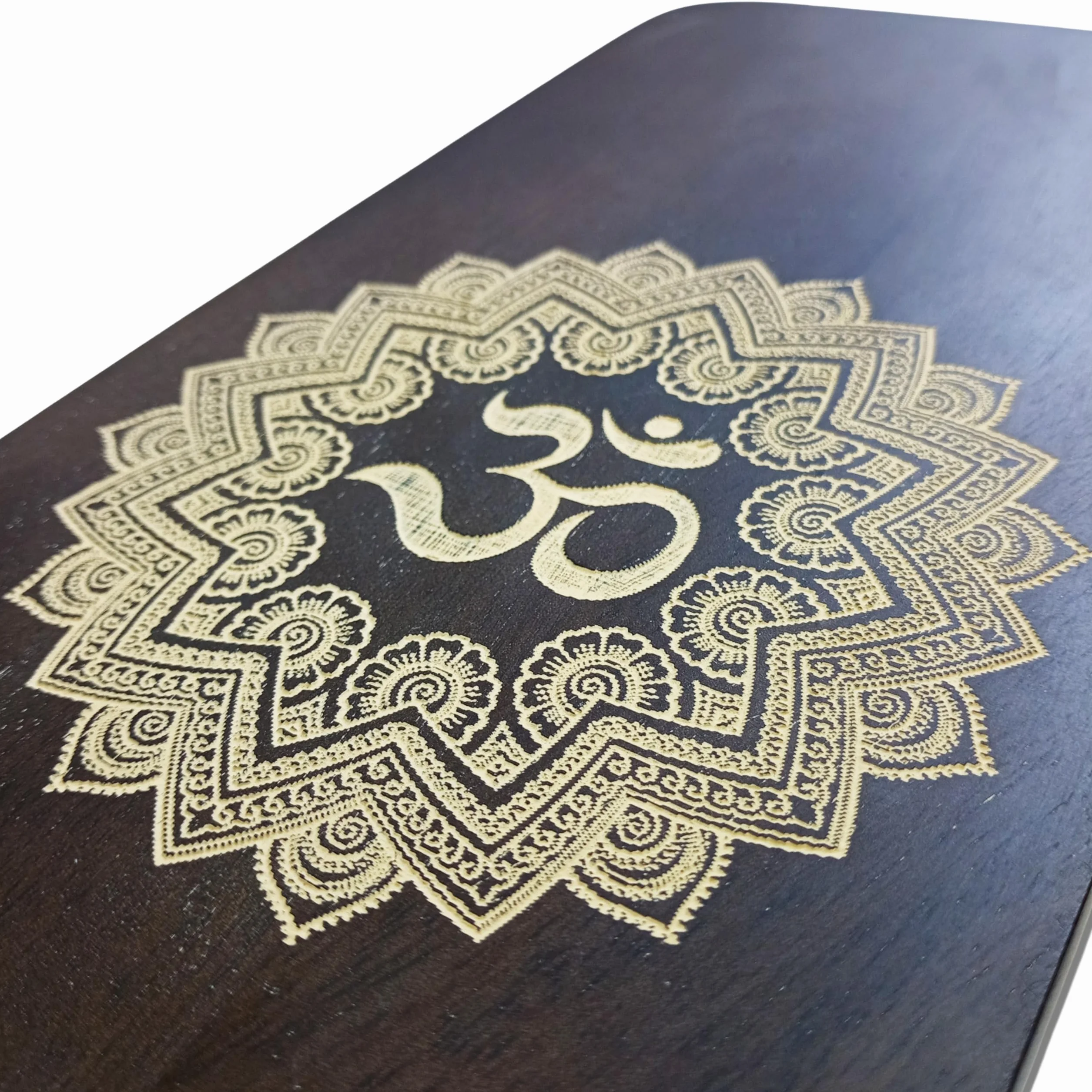 Sadhu Board Tabla de uñas de madera de mango oscuro 100% hecha a mano 4 tamaños 8 mm 10 mm 12 mm 15 mm práctica de yoga