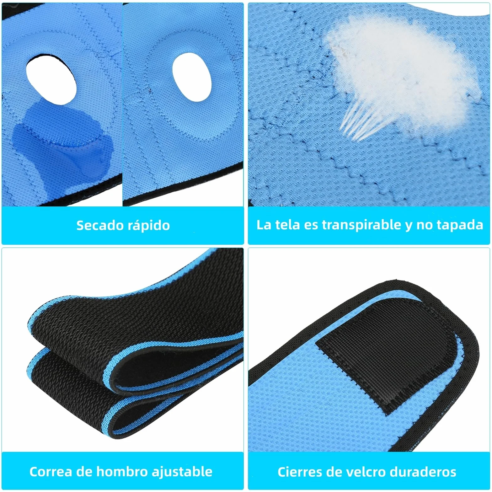 Rodillera de Neopreno con Silicona Ajustable para Deportiva Crossfit Unisex 1 Articulo