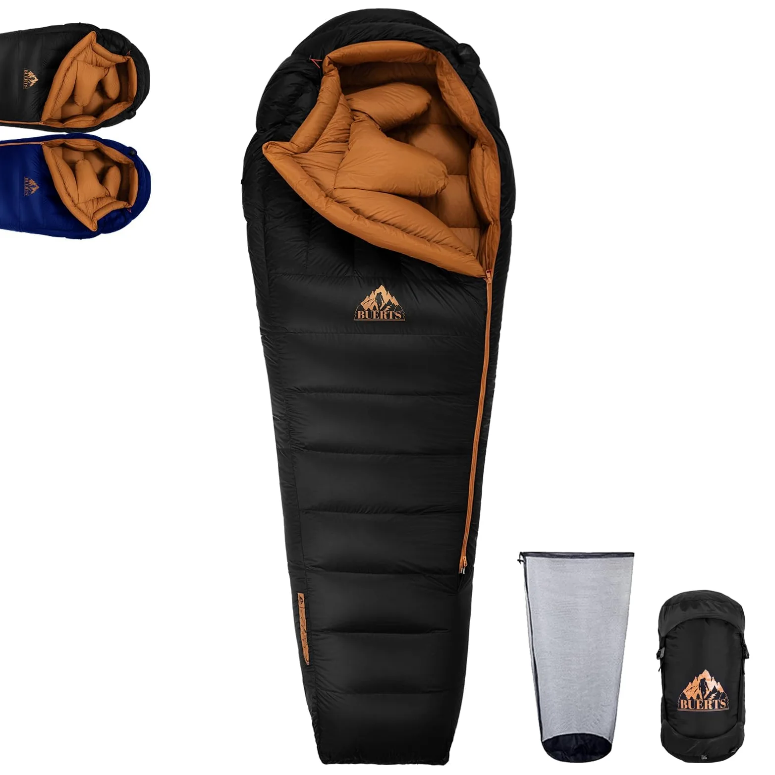 Saco de Dormir de plumón es Apto para climas Extremadamente fríos.Saco de Dormir XXL para Adultos está Relleno de plumón 680FP,Es Ultraligero y Apto para Camping.