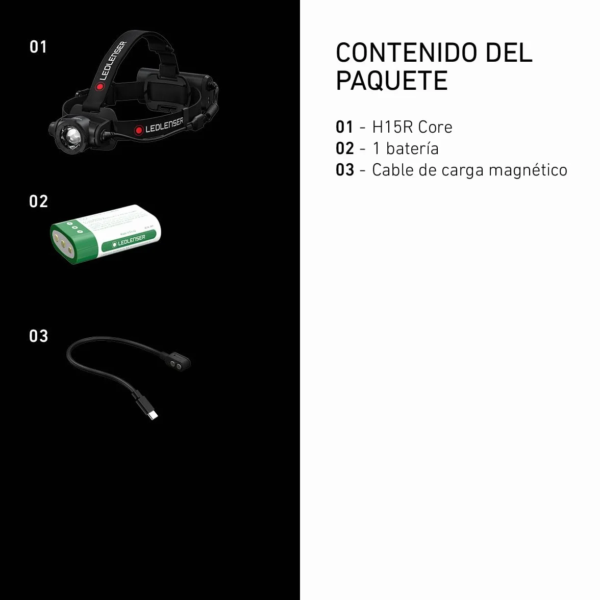 Ledlenser H15R Core linterna frontal LED recargable 2500 lm 250 m 80 h