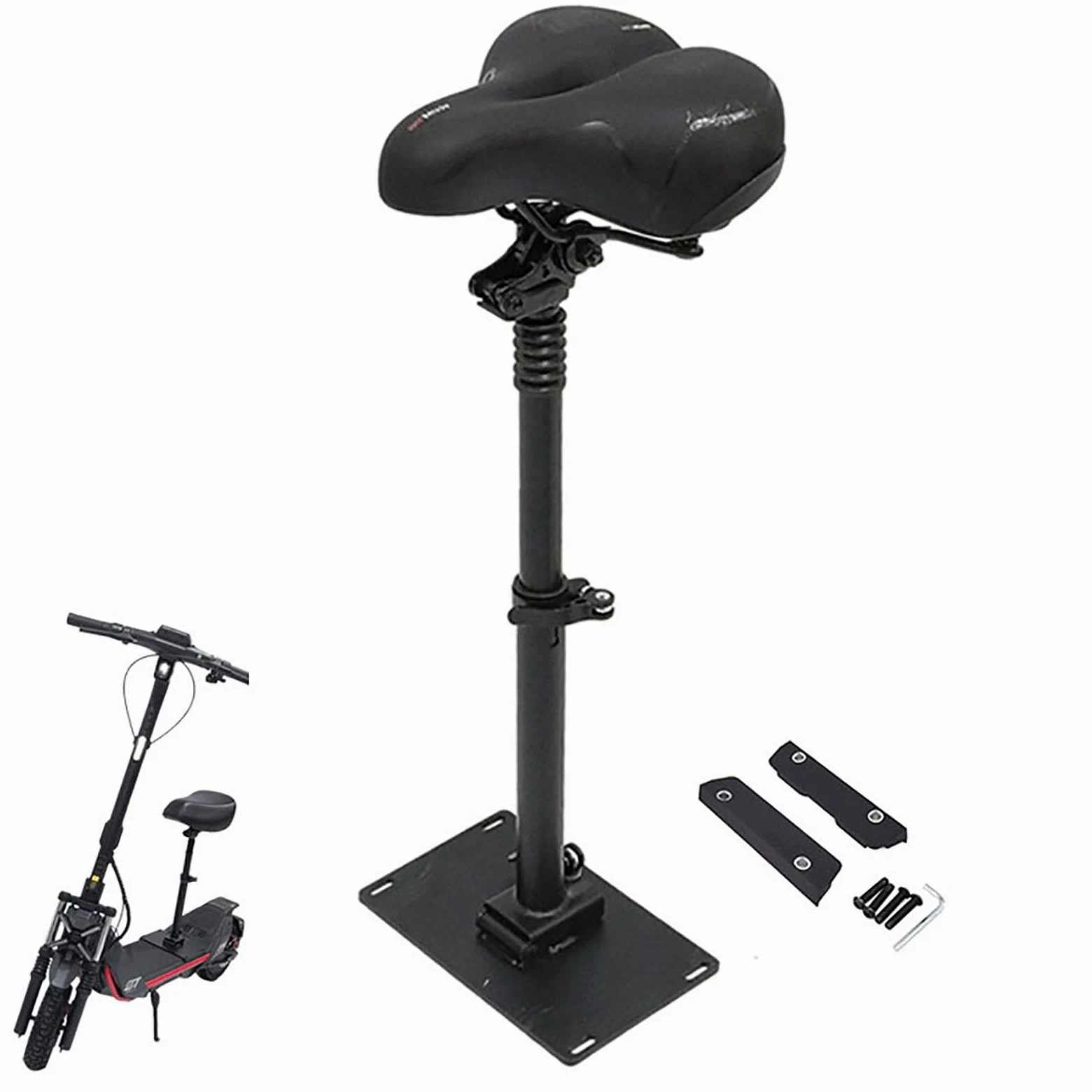 Asiento de Scooter eléctrico, Accesorio de Repuesto con amortiguación Ajustable para Segway Ninebot ZT3Pro