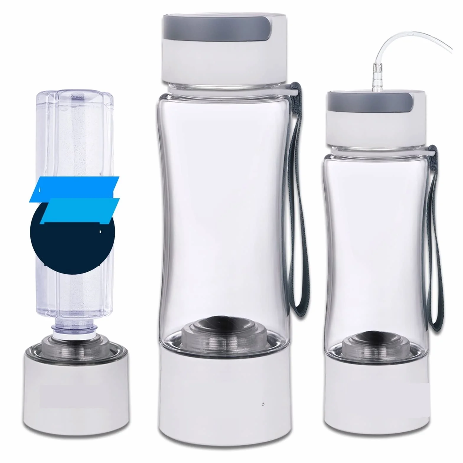 Cartucho Filtro Agua, Copa de botella generadora de agua rica en hidrógeno - SPE PEM Dual Chamber Maker - Dispositivo de inhalación H2(Tritan Cupbody)
