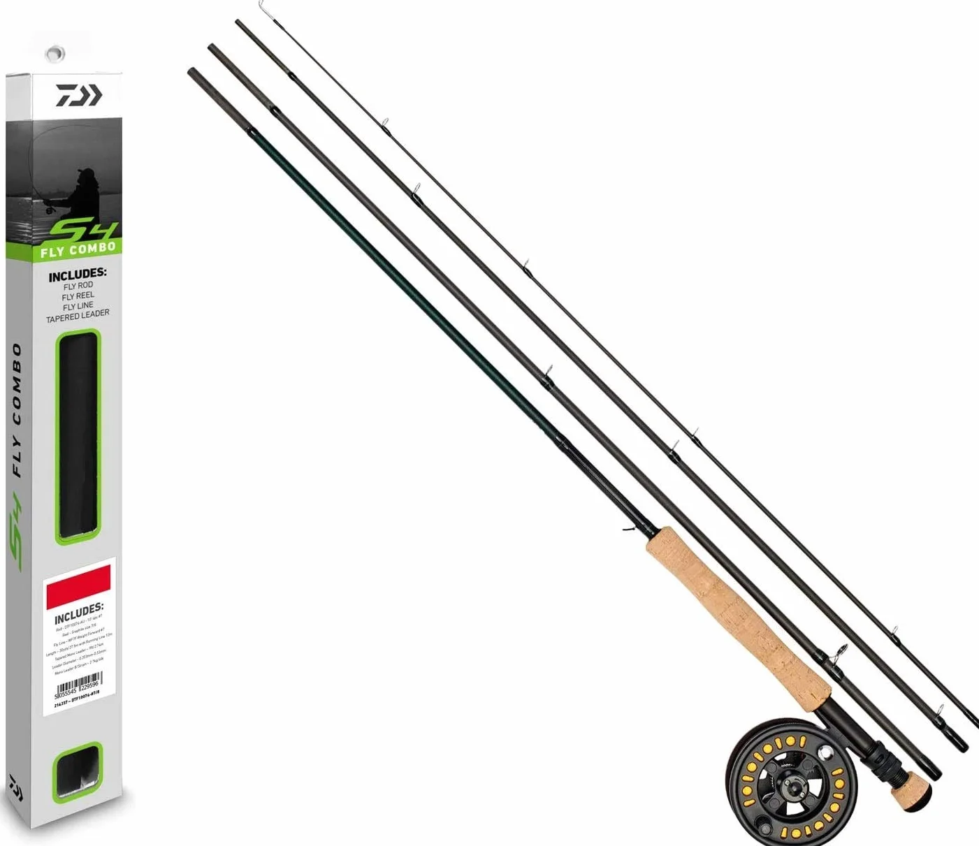 Daiwa S4 Combo de pesca con mosca - Caña/carrete/tubo - Cargado con línea - Todos los modelos
