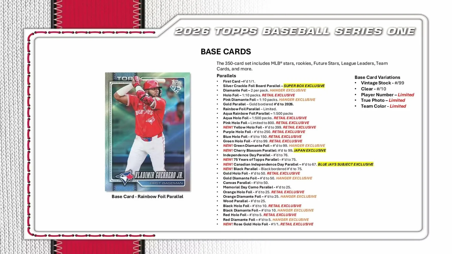 MLB 2026 Topps Serie 1 Caja MEGA de béisbol con cartas coleccionables