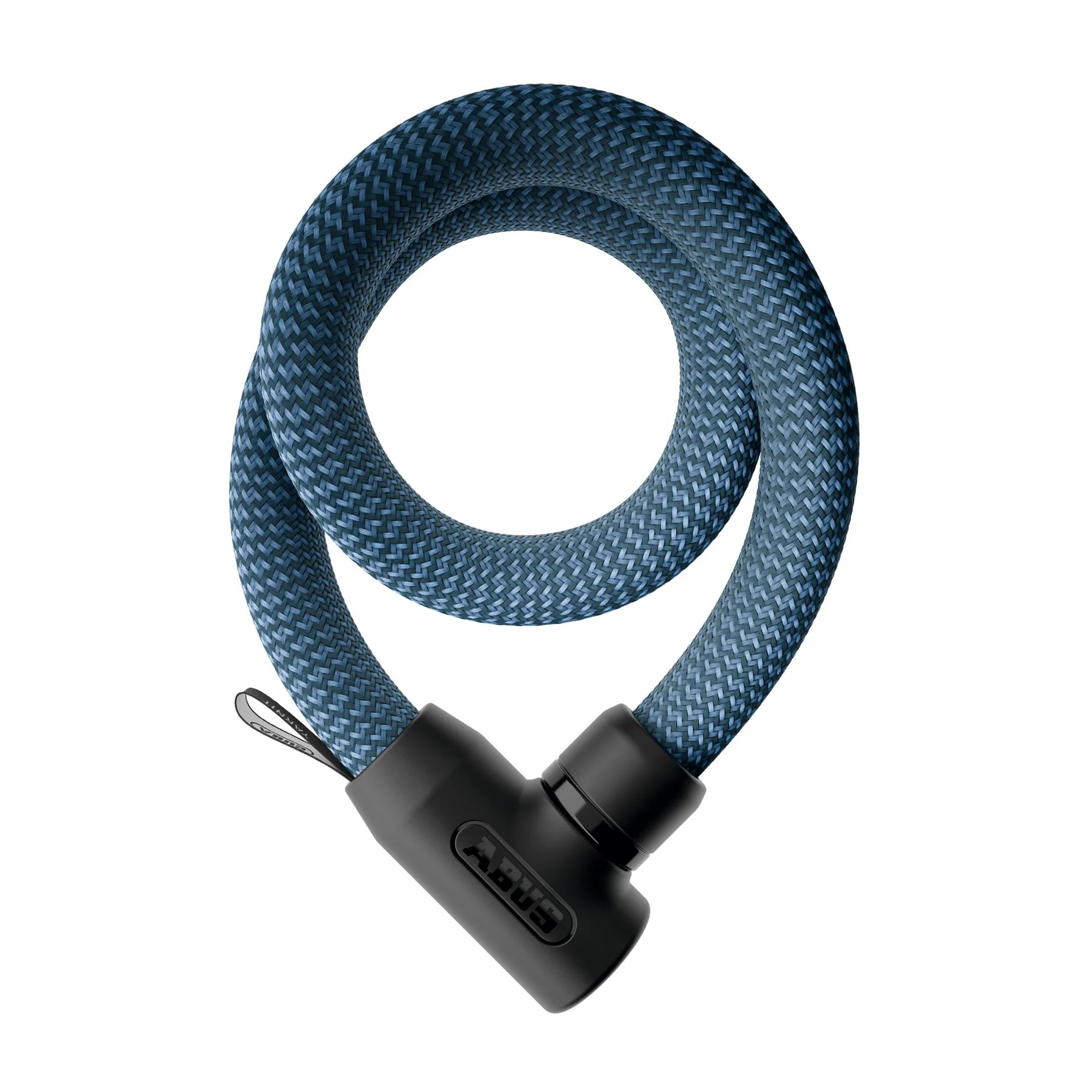 ABUS Candado de cadena YARNIT 4004K, longitud 110 cm, azul | Candado para bici con tejido, cilindro anti-ganzúa, cierre automático, protege el barniz