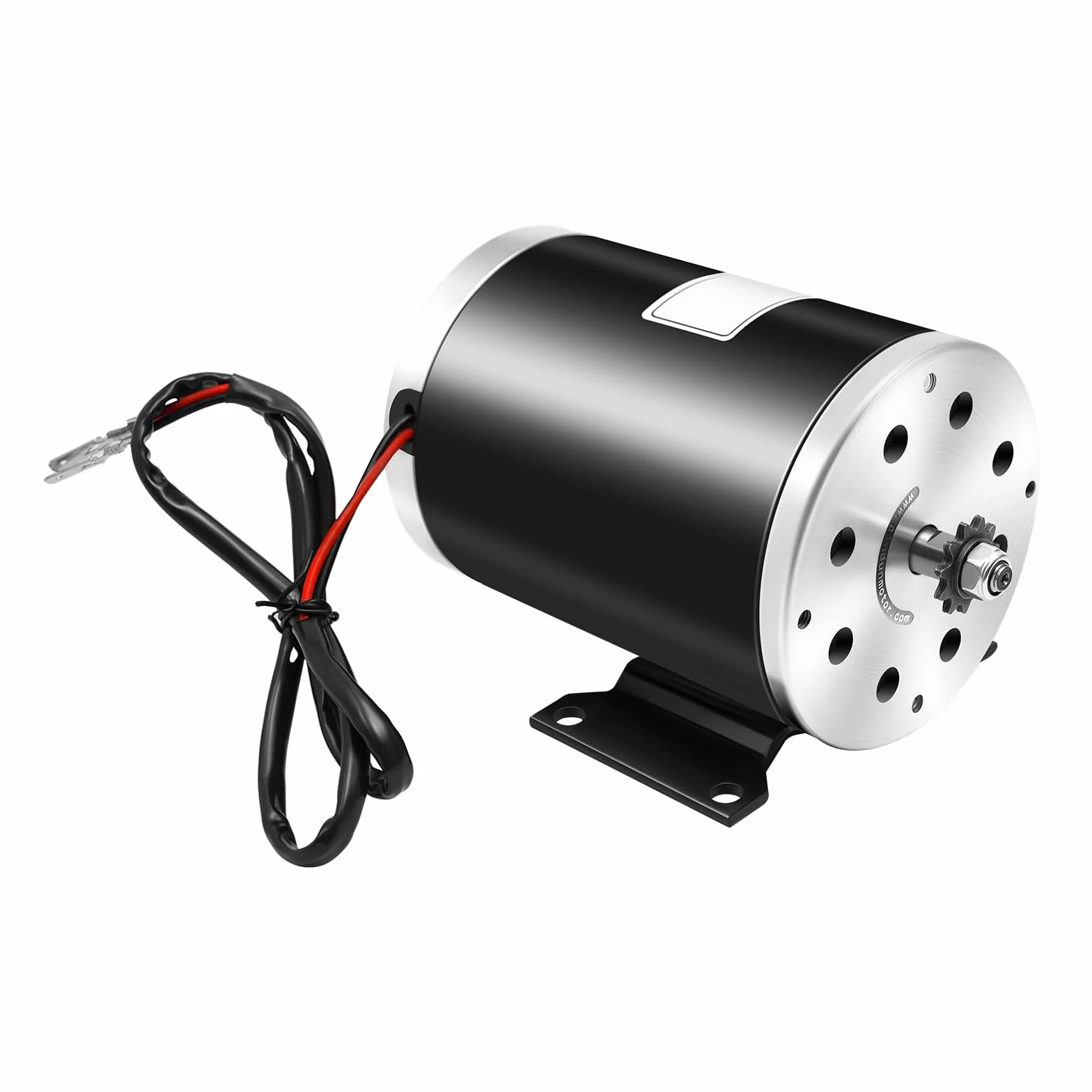 Motor eléctrico DC para bicicleta eléctrica Go-Kart Quad E-Scooter Motor de cepillo negro plata 1000W 36V 3000RPM