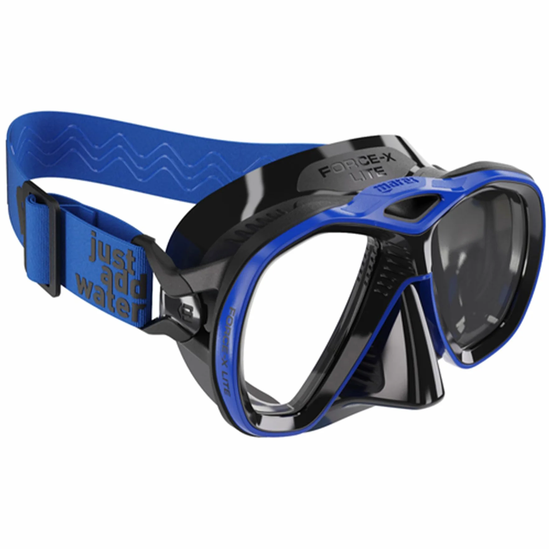 Mares Force X Lite Máscara de Submarinismo (bucear) Negro, Mono Silicona (Nero/Blu)