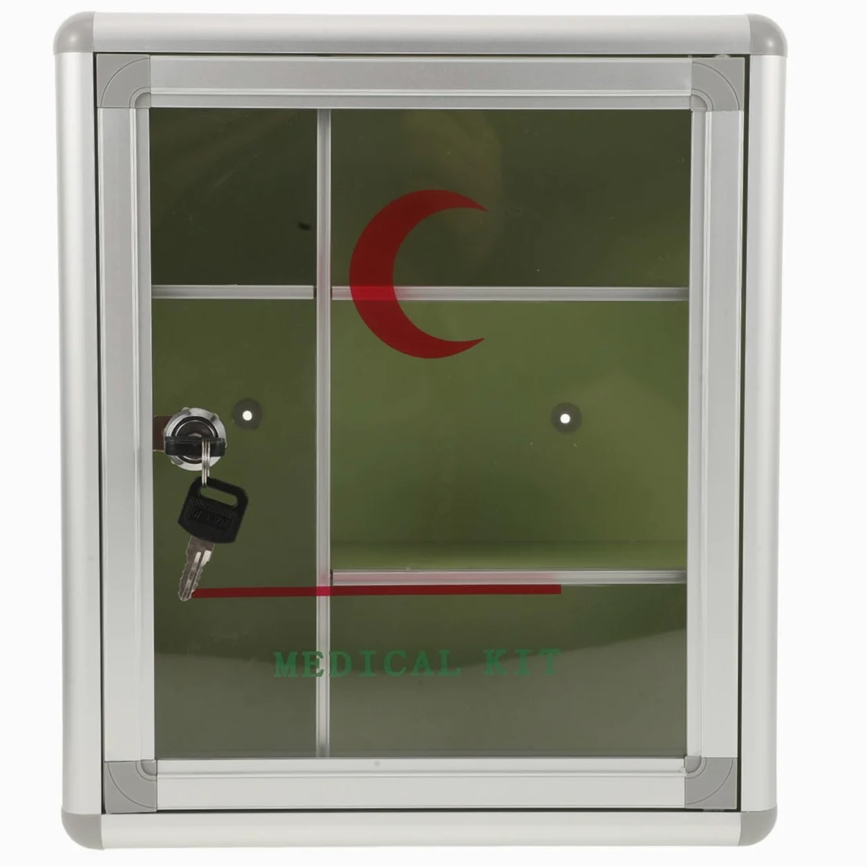 ULTECHNOVO Botiquín de Pared Pequeño con Cerradura para Medicamentos | Aleación de Aluminio y Tablero de Densidad, Almacenamiento Multifuncional, Uso Doméstico y Actividades al Aire Libre