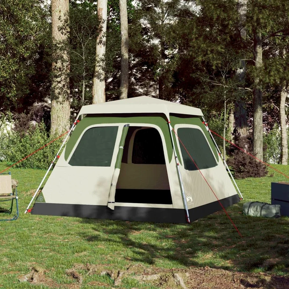Tienda de campaña domo para personas, verde, sistema de liberación rápida, carpa impermeable para exteriores con conexión electrónica, ligera y portátil para aventuras