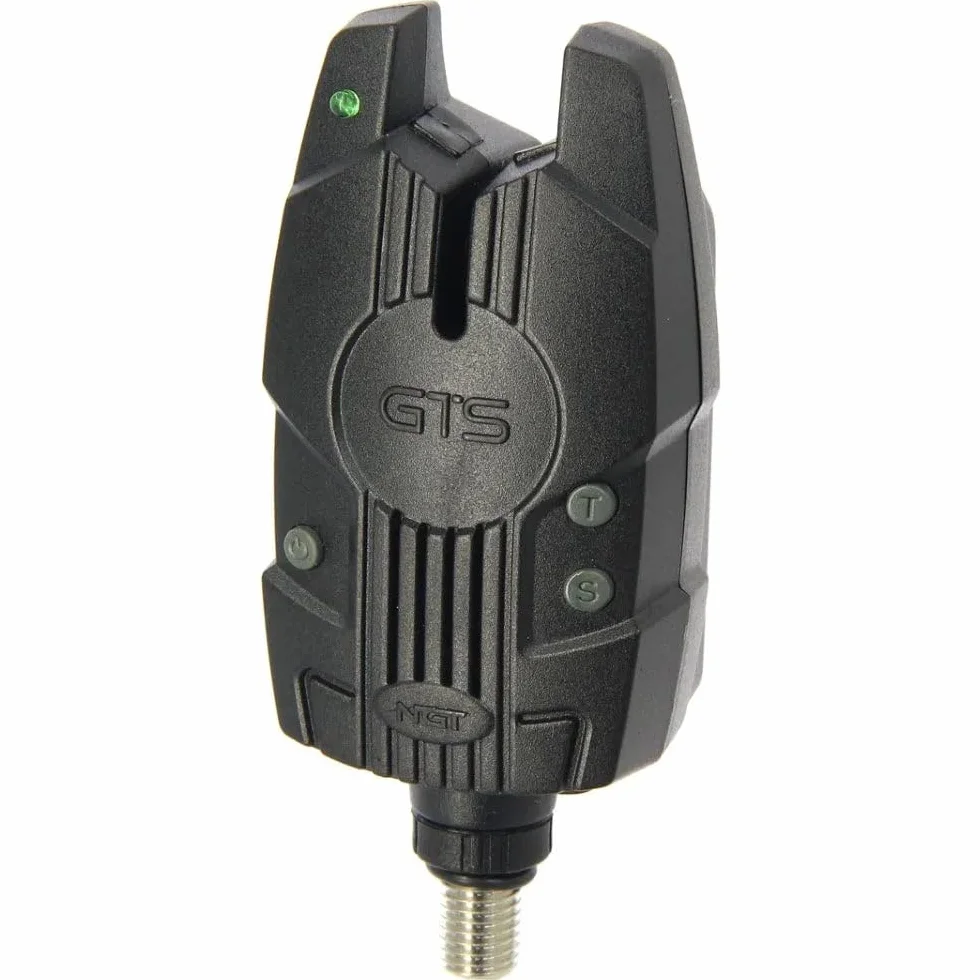 NGT GTS Pro Juego de 3 alarmas inalámbricas de picada con receptor – Sensibilidad, volumen y tono ajustables – Indicadores LED, función de memoria, construcción impermeable - Equipo de pesca de carpa