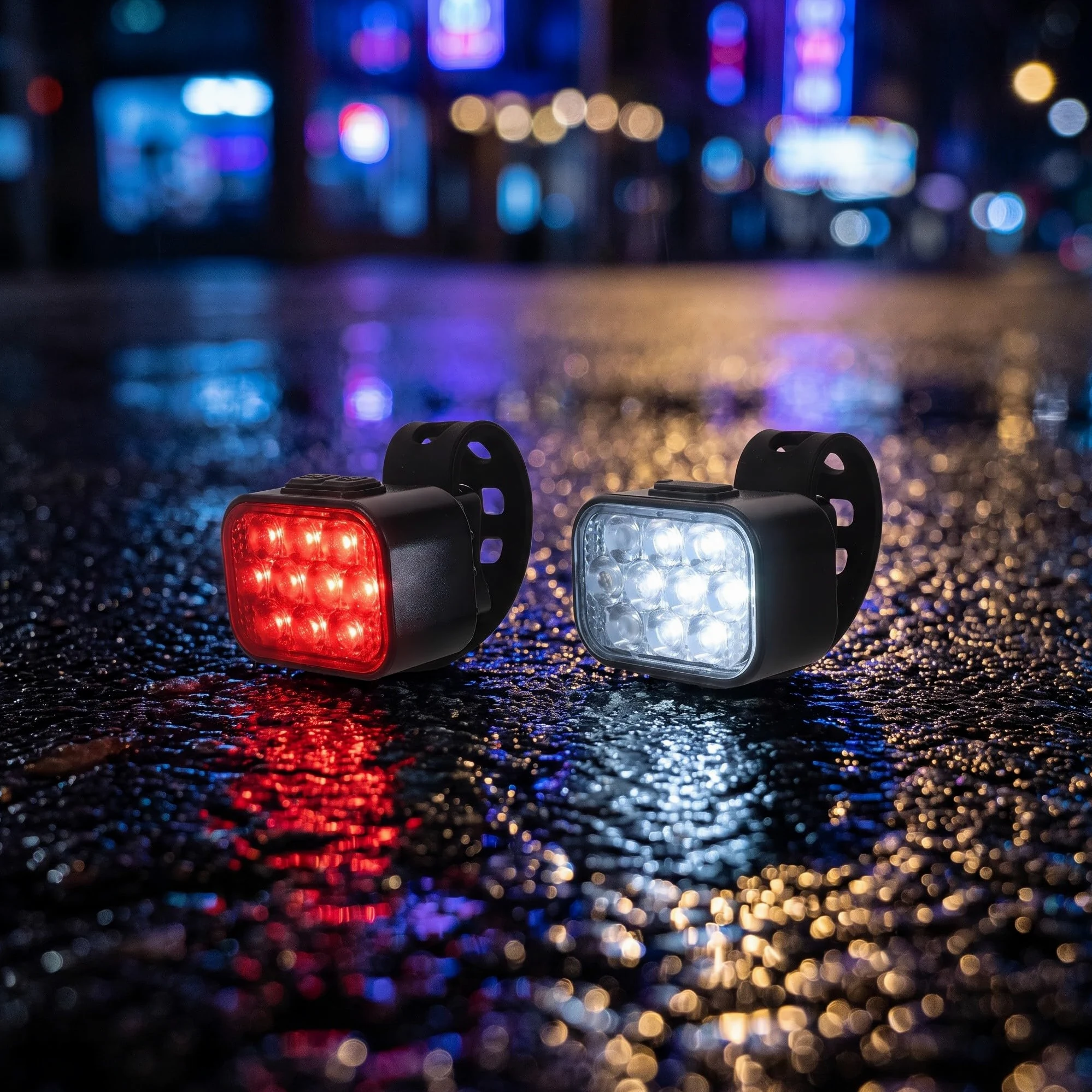 Zerodeko 1 Juego de Luces para Bicicleta Recargables por USB e Impermeables: LED superbrillantes | Faro delantero con 8 modos y luz trasera con 9 modos - Resistente al agua para ciclismo en cualquier condición climática.