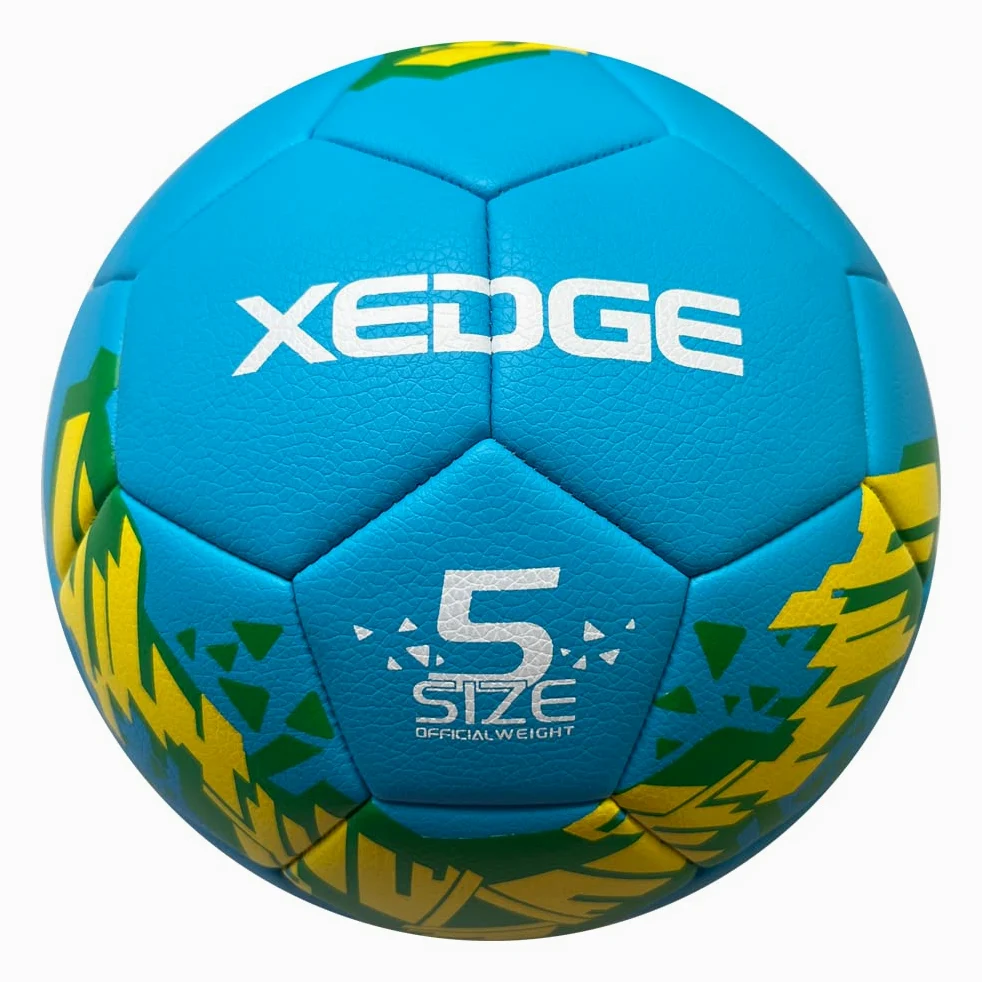 XEDGE Balón de fútbol de tamaño oficial, pelota de entrenamiento tamaño 5 para niñas, niños, jóvenes, adolescentes, adultos, cosida a máquina para jugar en interiores y exteriores