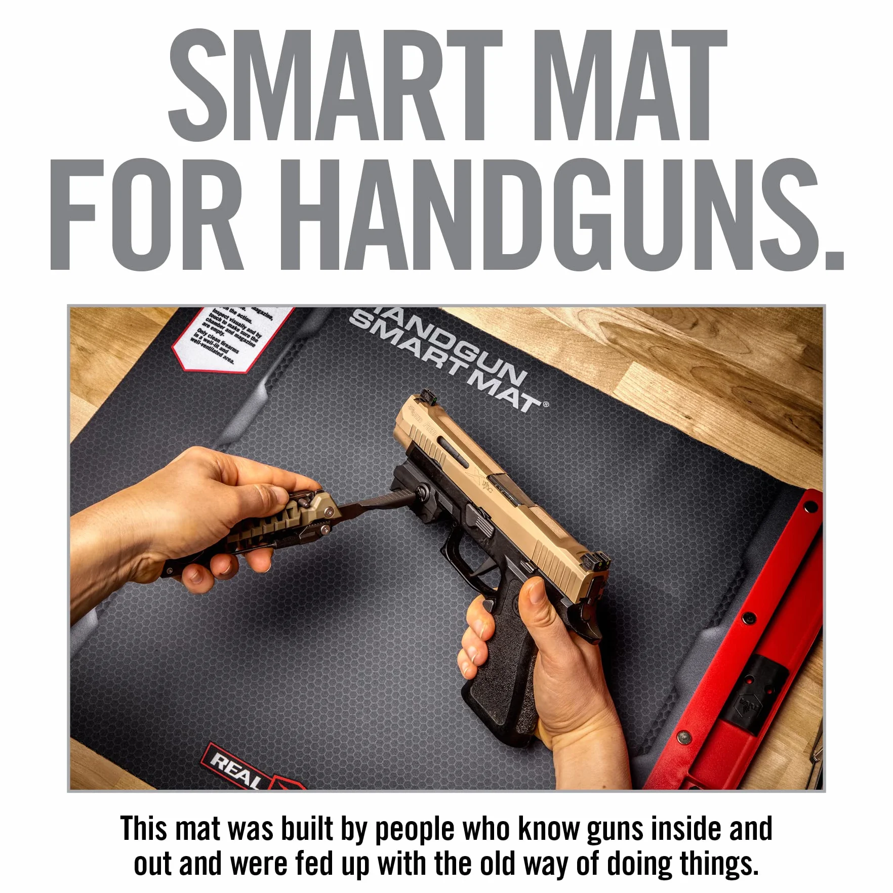Real Avid Handgun Smart Mat-19-inch by 16-Inch Handgun Cleaning Mat by