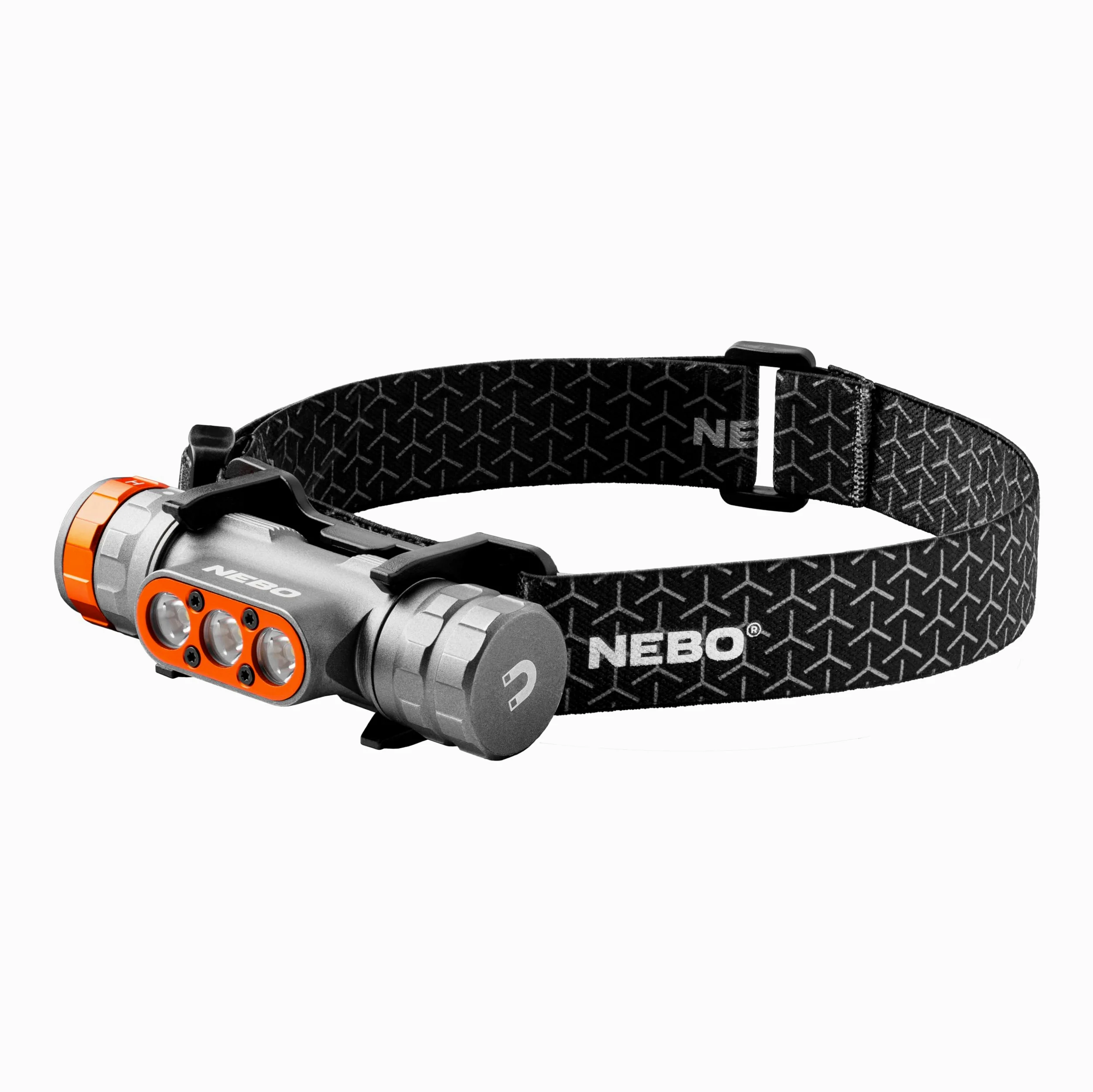 NEBO Transcend 1500 Linterna frontal recargable por USB para camping, senderismo, espeleología, pesca, luz frontal brillante impermeable resistente a los impactos con 5 modos de luz, correa ajustable