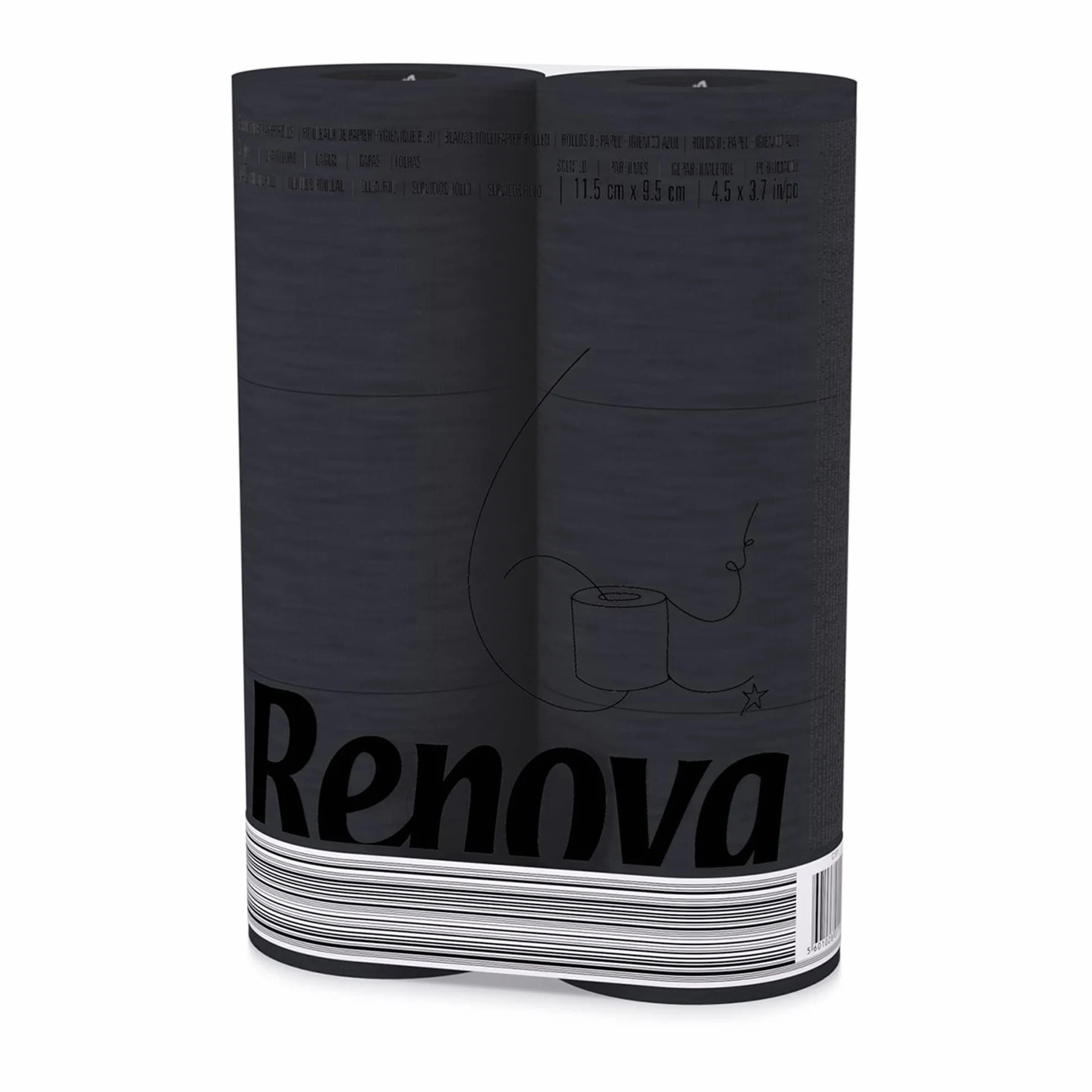 Renova Papel higiénico Negro 1 pack 6 rollos