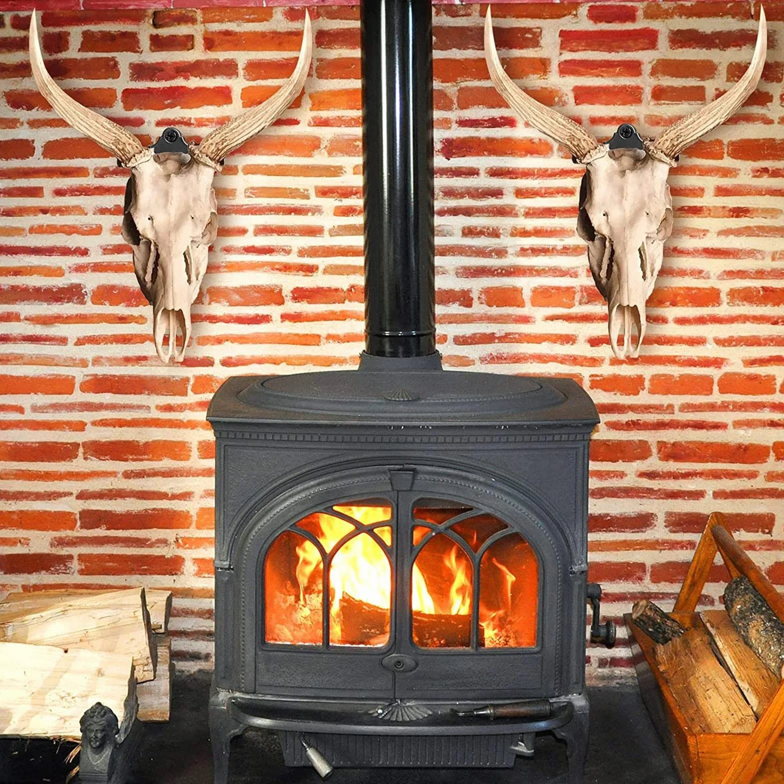 Soporte de pared para cráneo para cabeza de ciervo, soporte de pared para cráneo exterior, 12 piezas, para ciervo, alce, mula, antílope, coyote