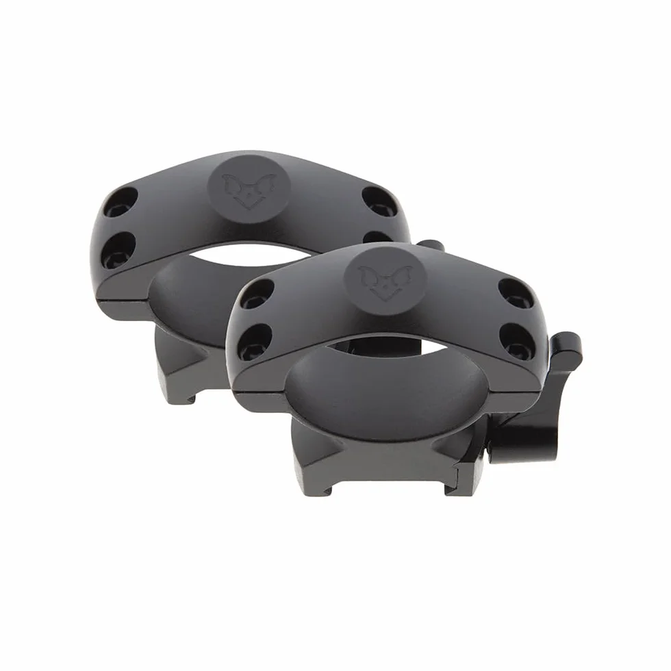 Anillas Desmontables de Acero 30 mm Liberación Rápida 4 Tornillos Carril Weaver Picatinny