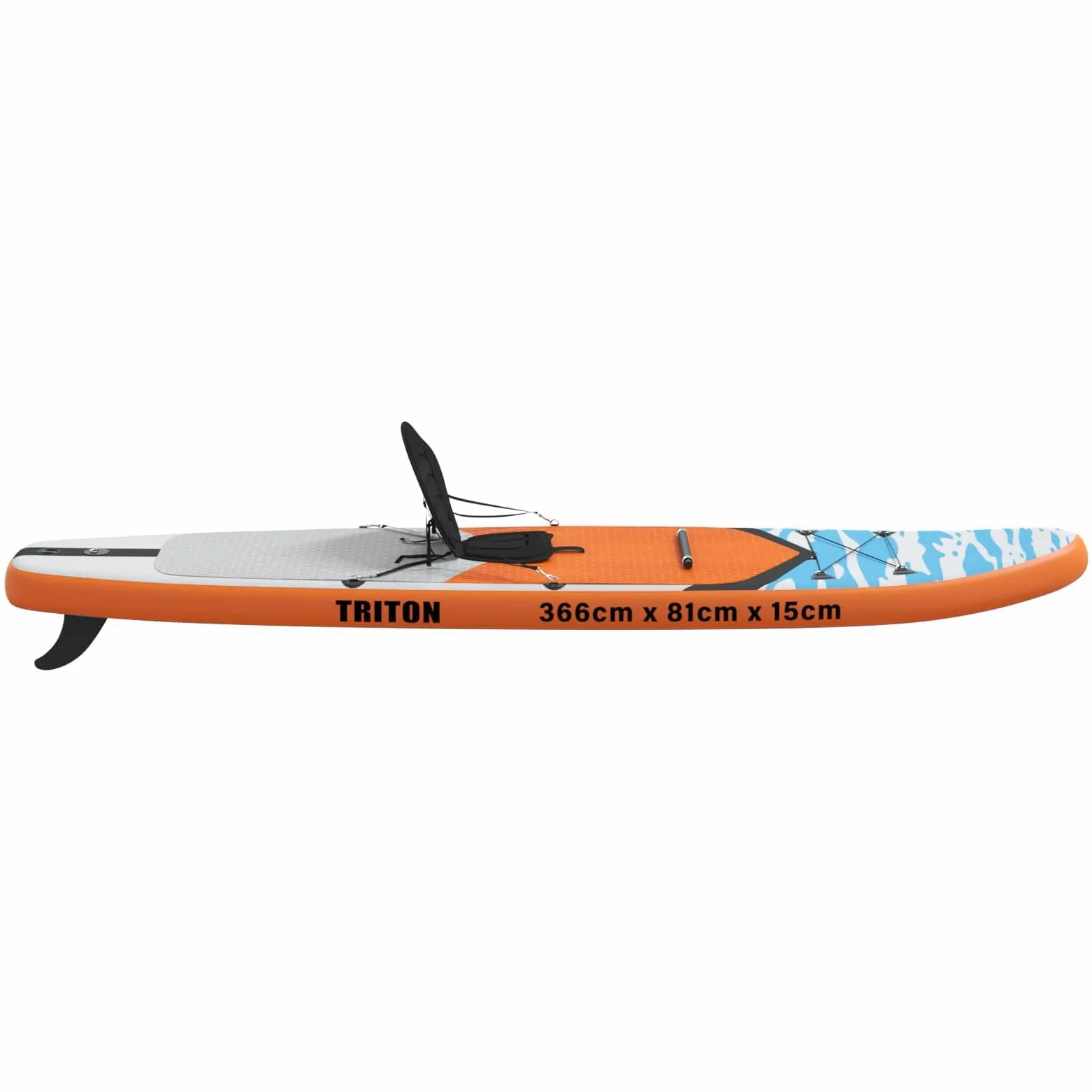 Mangloder - Tabla de surf con asiento 2 en 1 para deportes acuáticos, portátil, tabla de yoga y touring para río lago, incluye bomba, aleta, leash, mochila para adultos