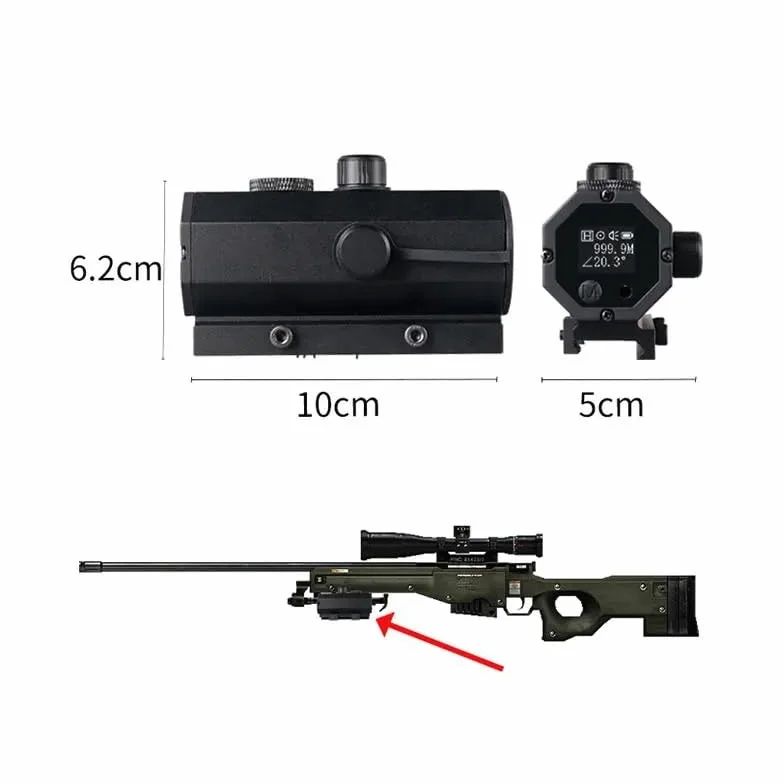 ACEXIER Telémetro Láser 1200m Red Dot Distancia Velocidad Medición